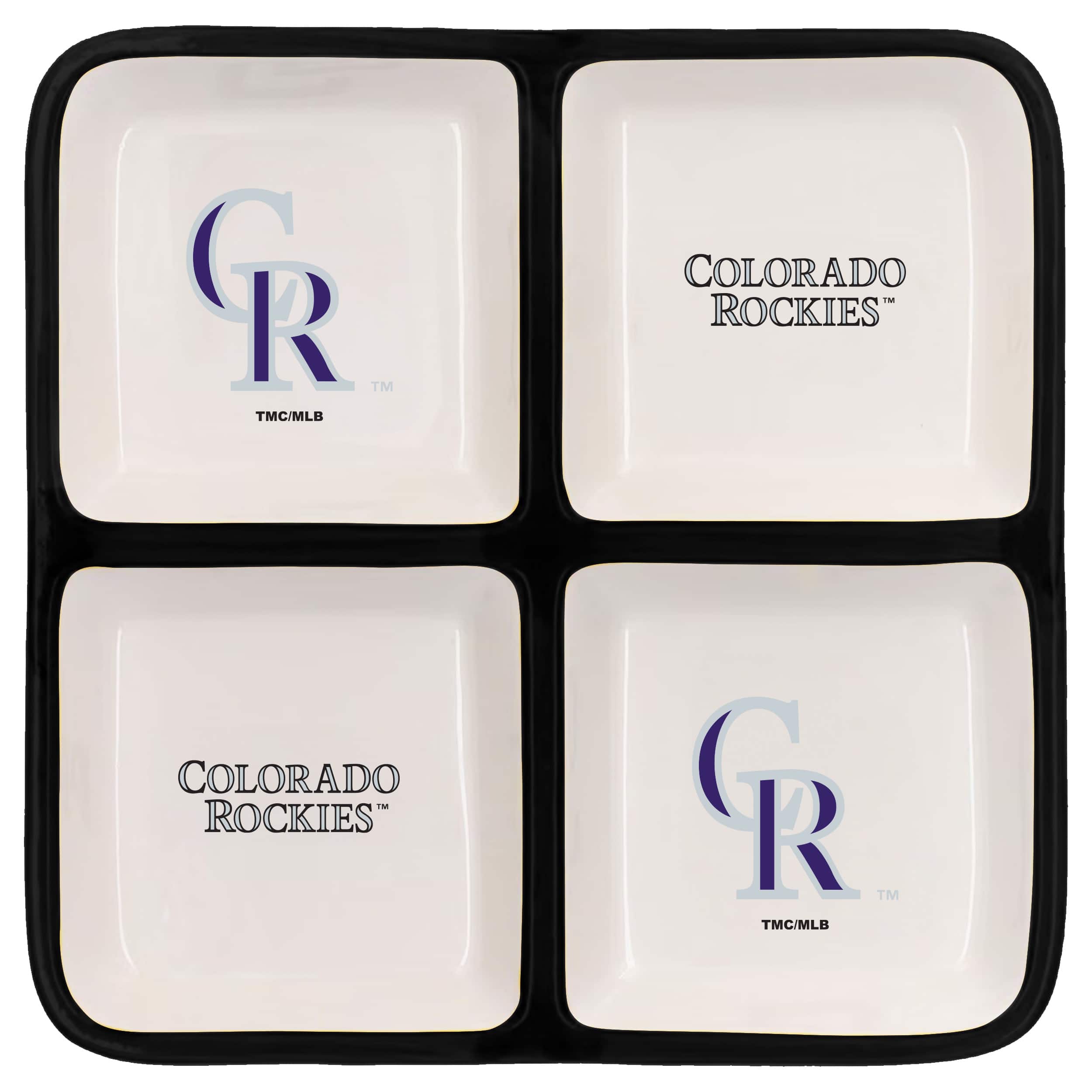 The Memory Company MLB 4 Section Square Ceramic Tray
