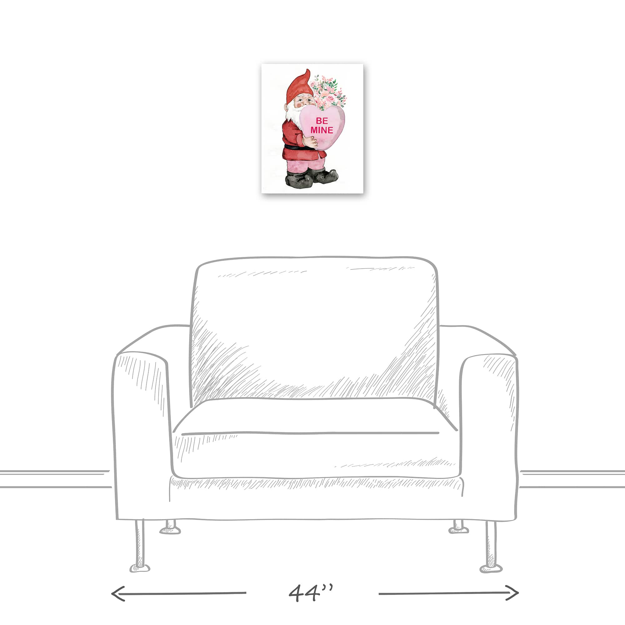 Be Mine Gnome Canvas Wall Art