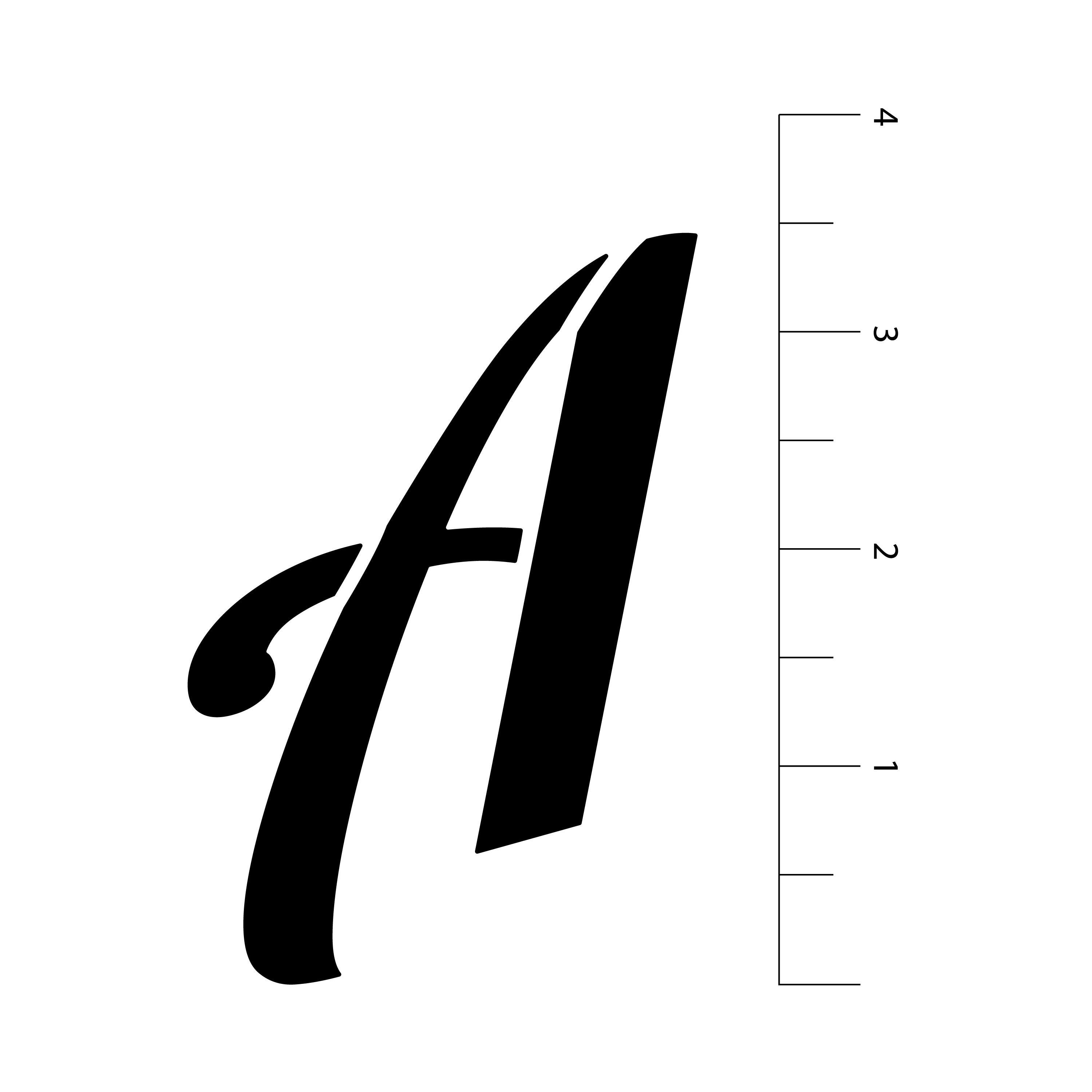 3.5" Italic Script Alphabet Stencils by Craft Smart®