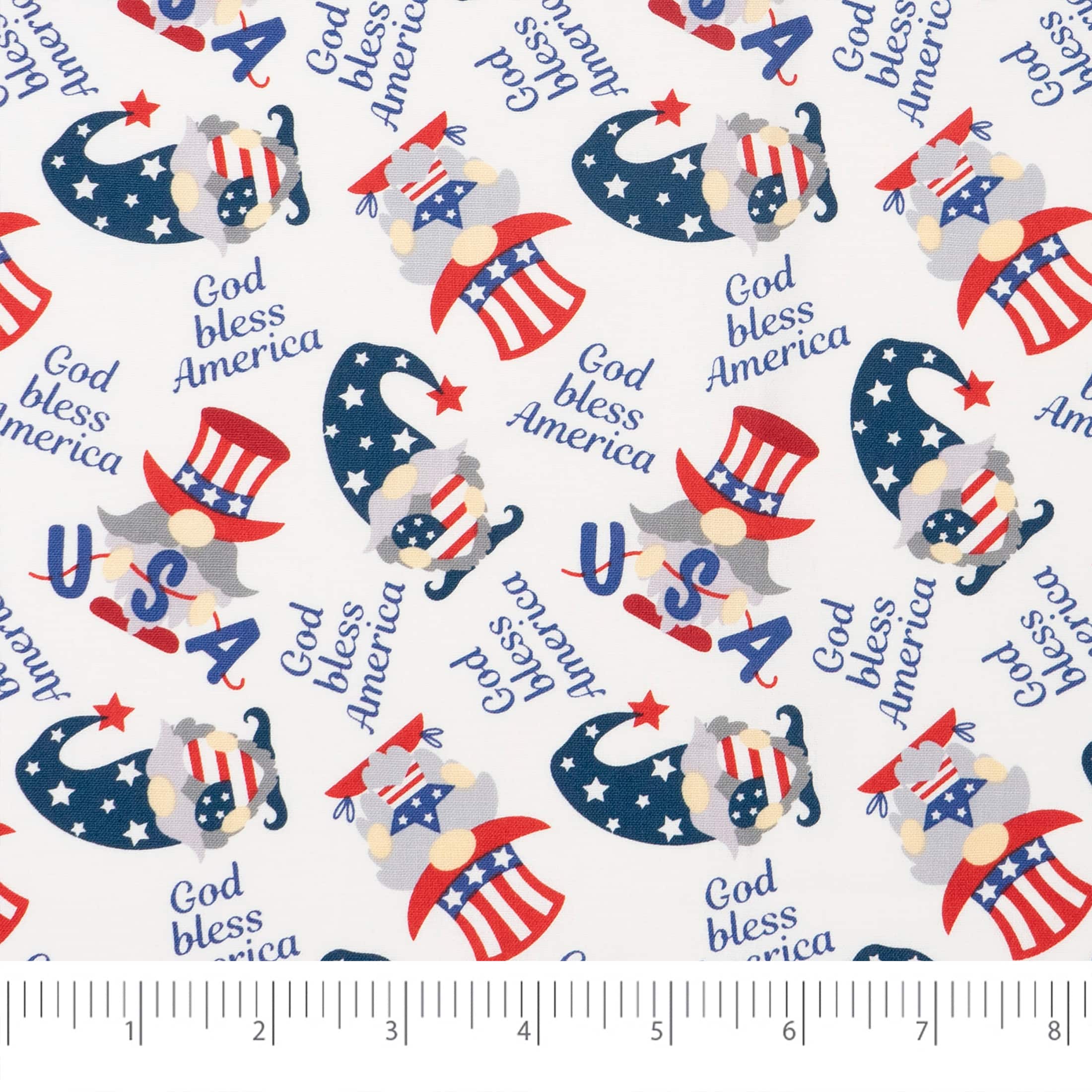 SINGER USA Gnomes Printed Cotton Fabric