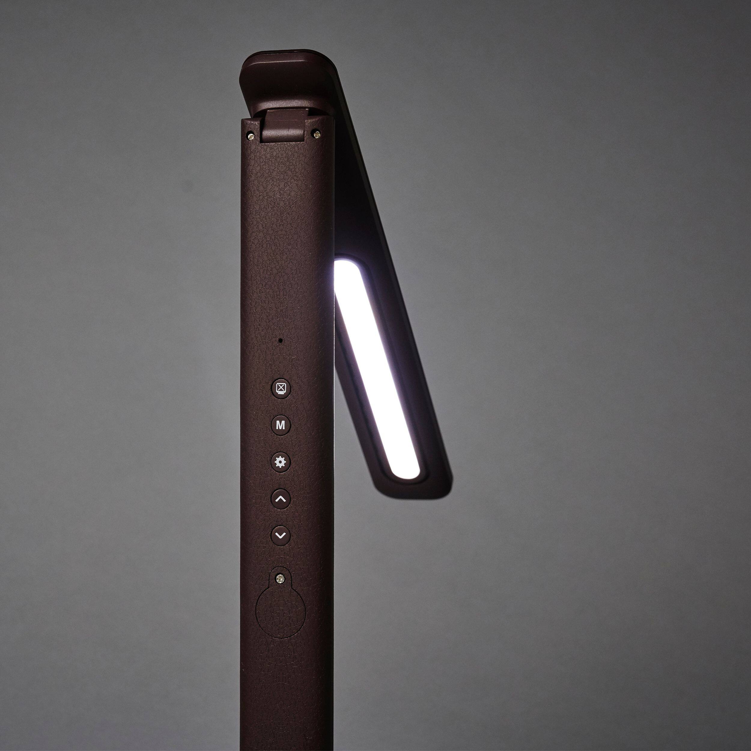 OttLite Wellness Series 14.75" Brown Renew LED Desk Lamp
