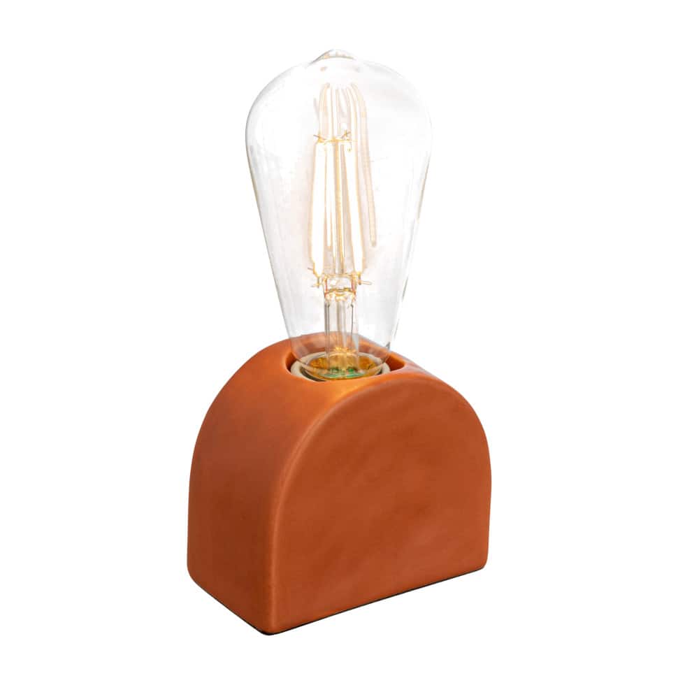 Hello Honey® 4" Scandinavian Terracotta Exposed Bulb Table Lamp