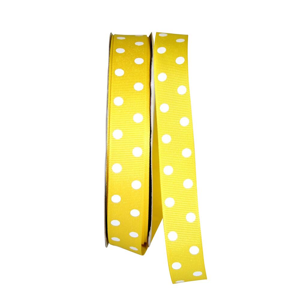 JAM Paper 7/8" x 50yd. Grosgrain Aspirin Dots Ribbon
