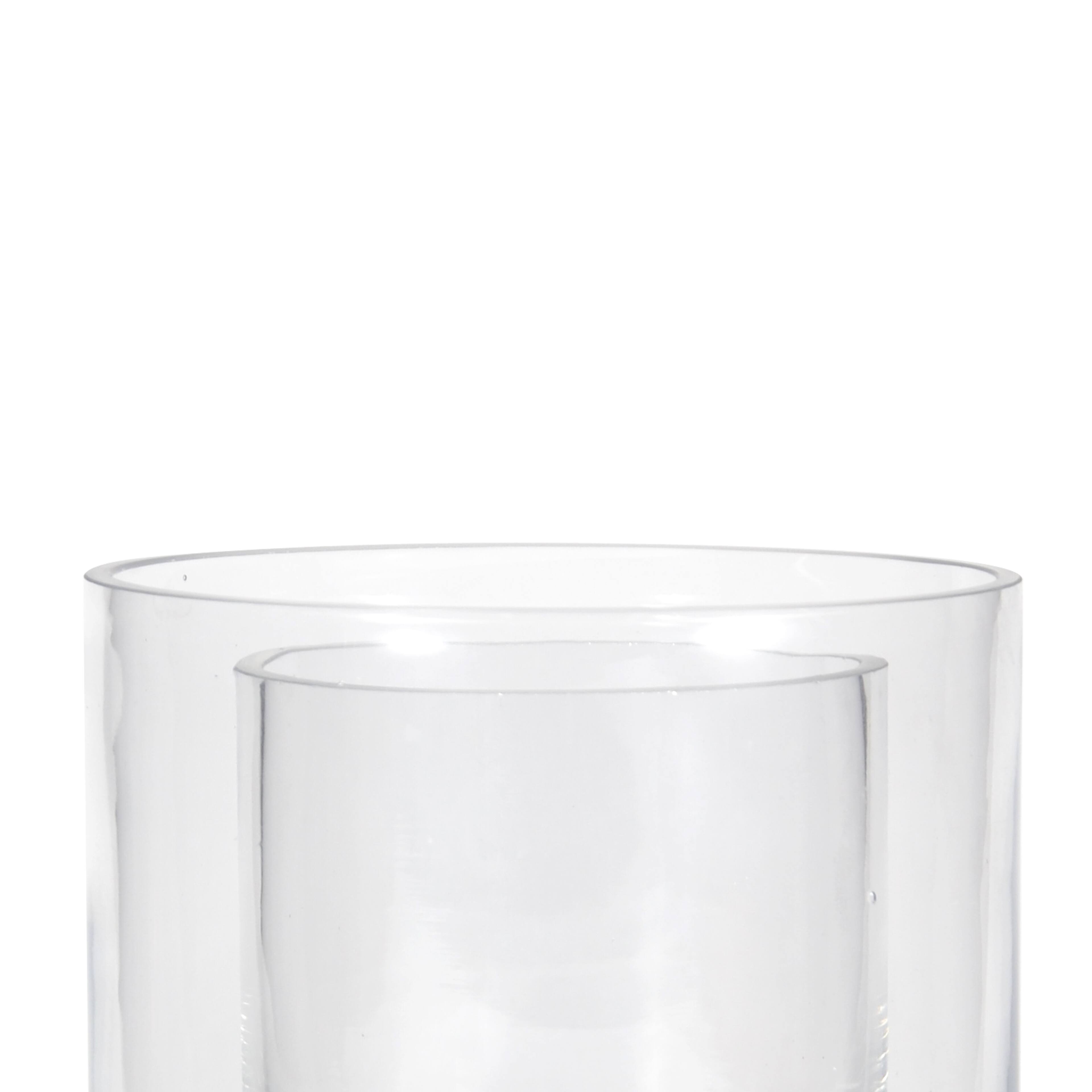 6 Pack: 8" Double Wall Glass Cylinder Vase by Ashland®
