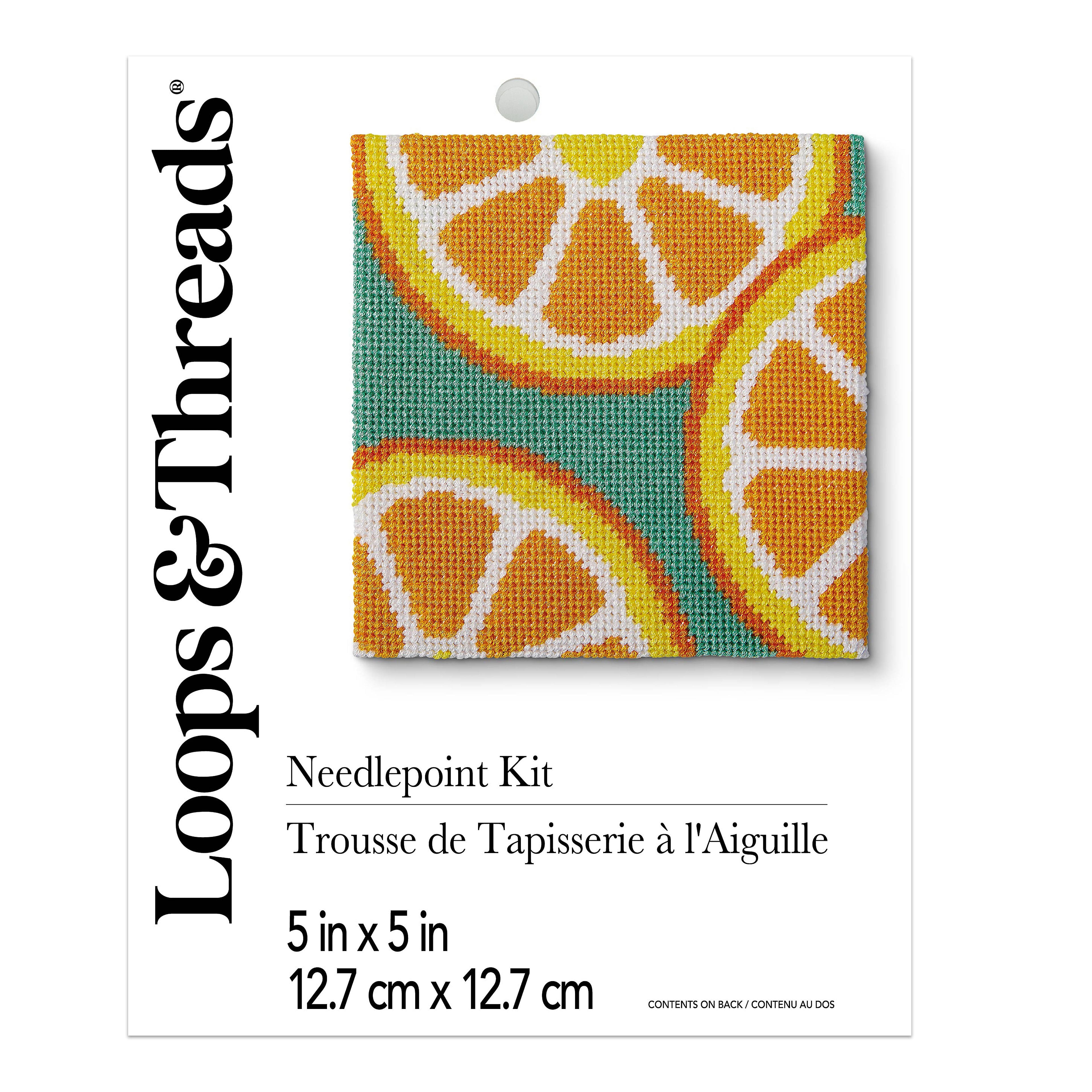 5" x 5" Citrus Needlepoint Kit by Loops & Threads®
