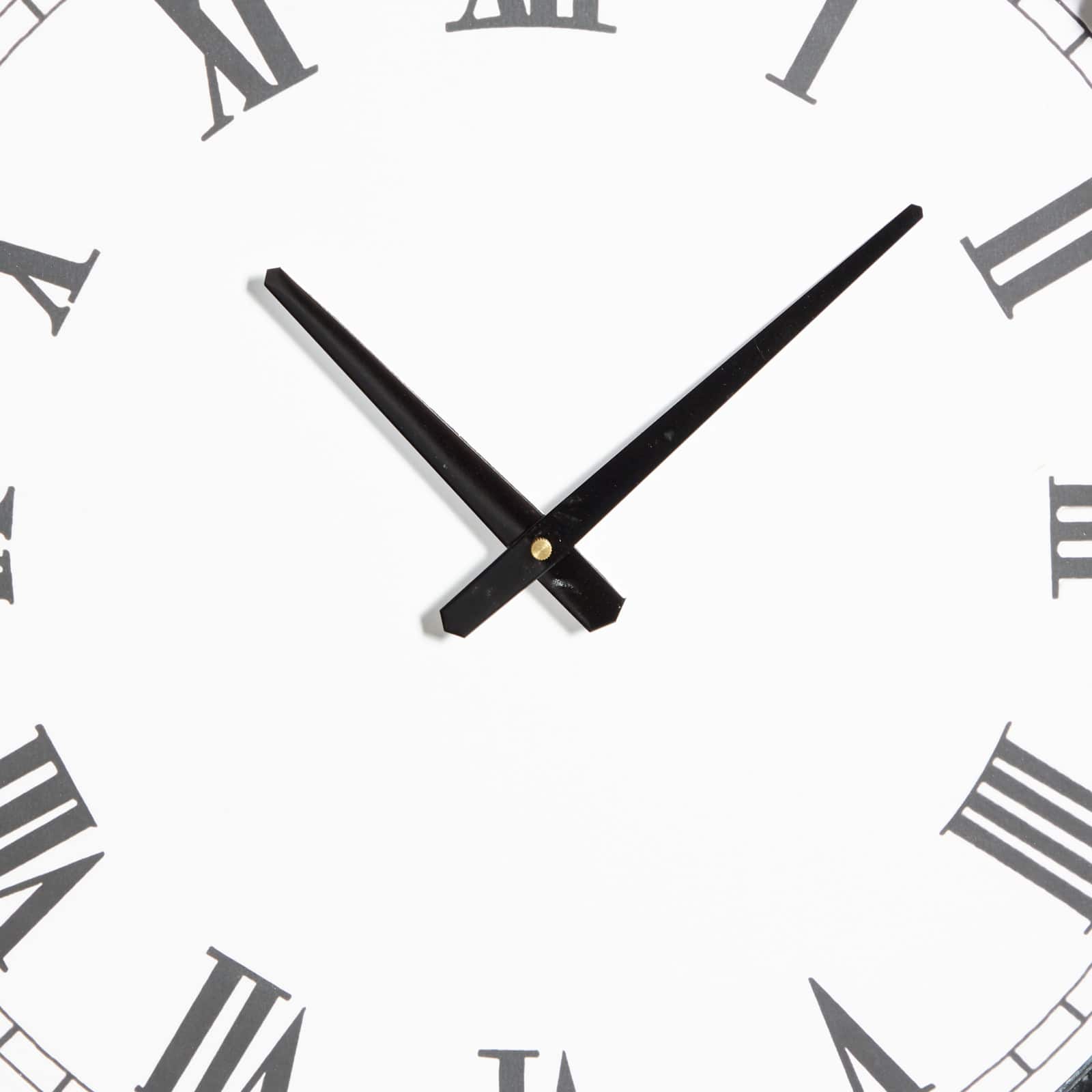 White Metal Farmhouse Wall Clock, 23" x 23" x 3"