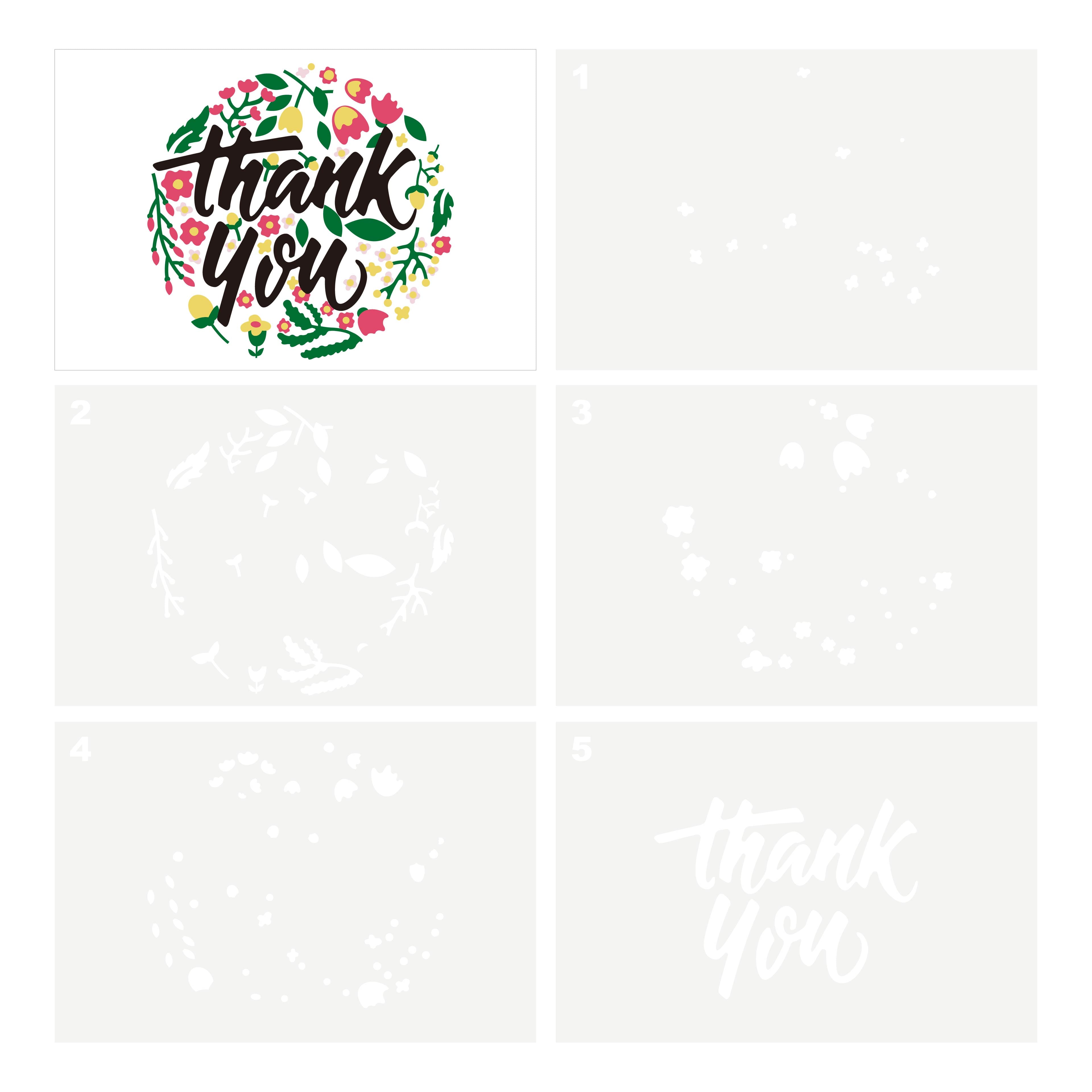 Thank You Layering Stencils by Recollections™
