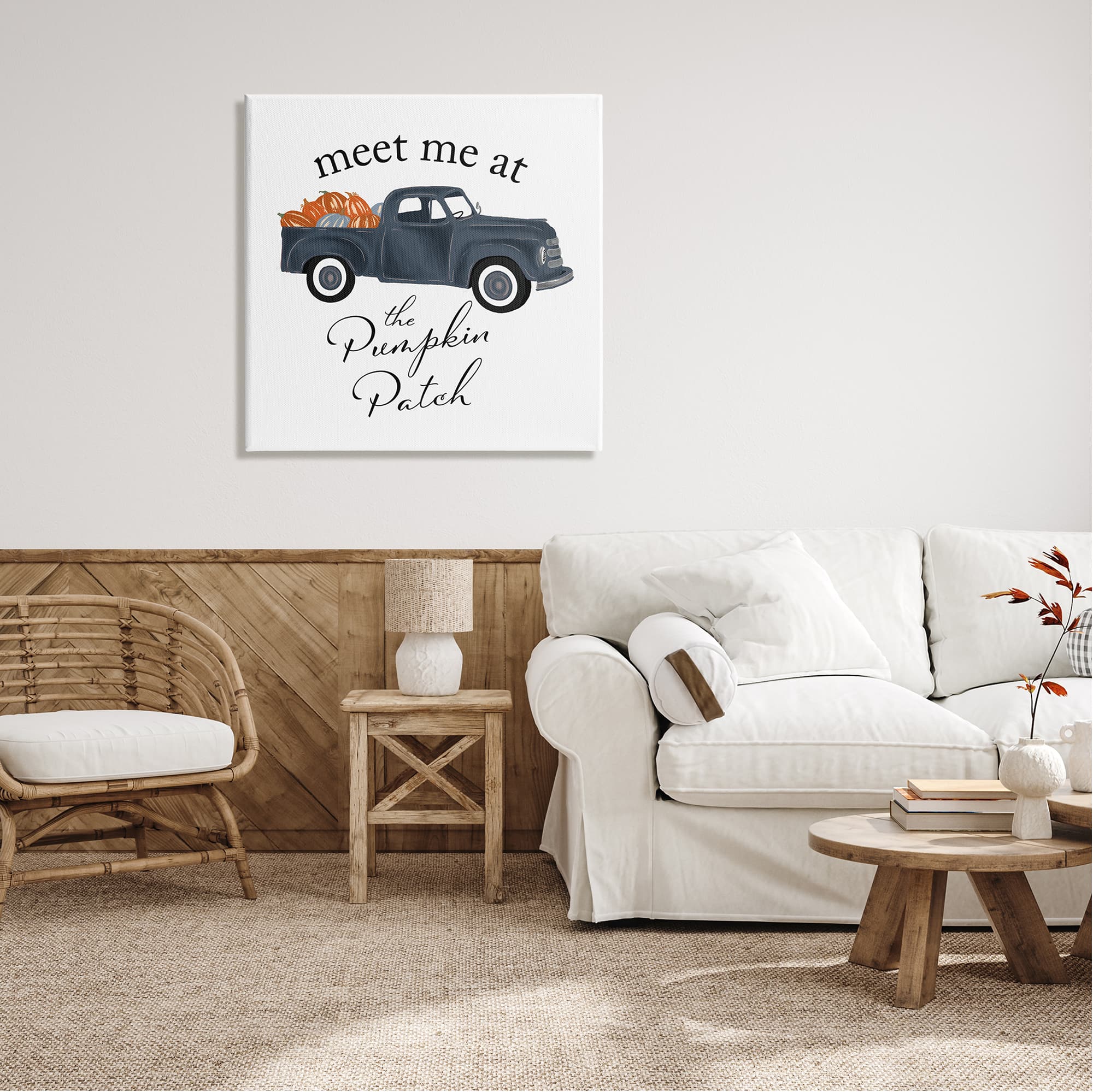 Stupell Industries Meet Me At Pumpkin Patch Truck Canvas Wall Art