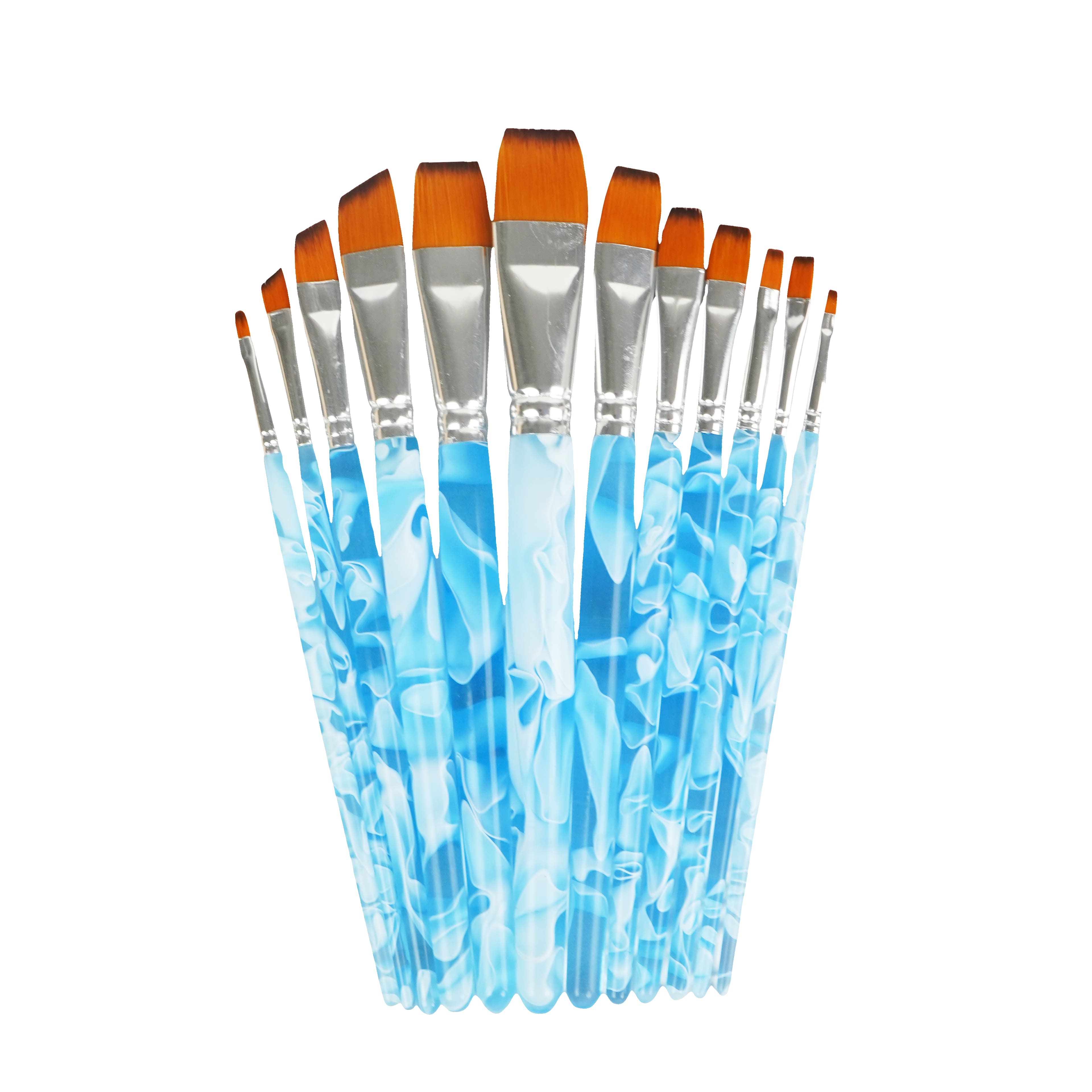 12 Piece Flat Watercolor Taklon Brush Set by Artist's Loft®