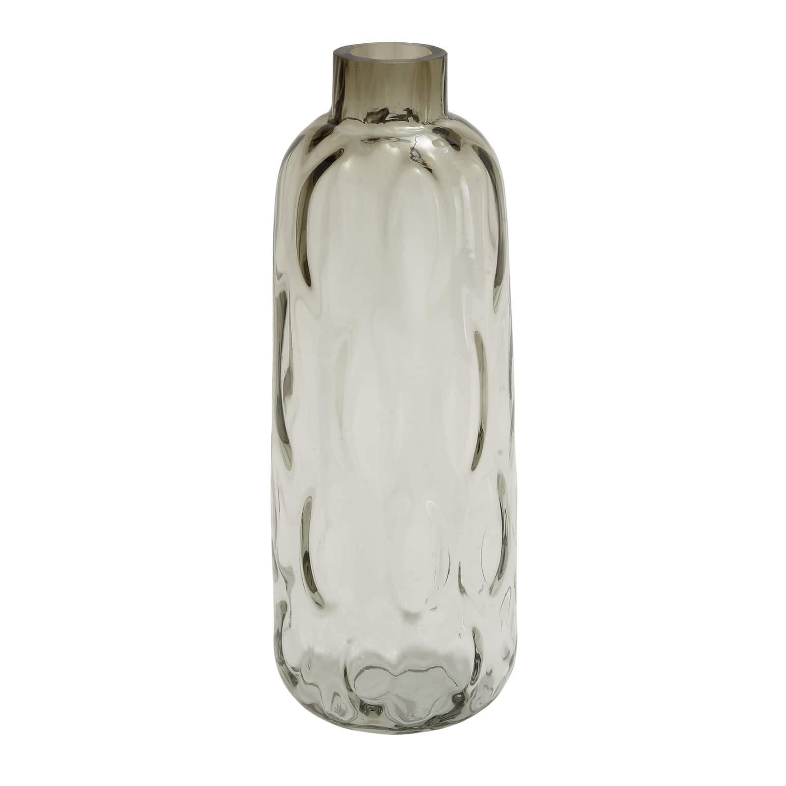17" Gray Coastal Glass Vase