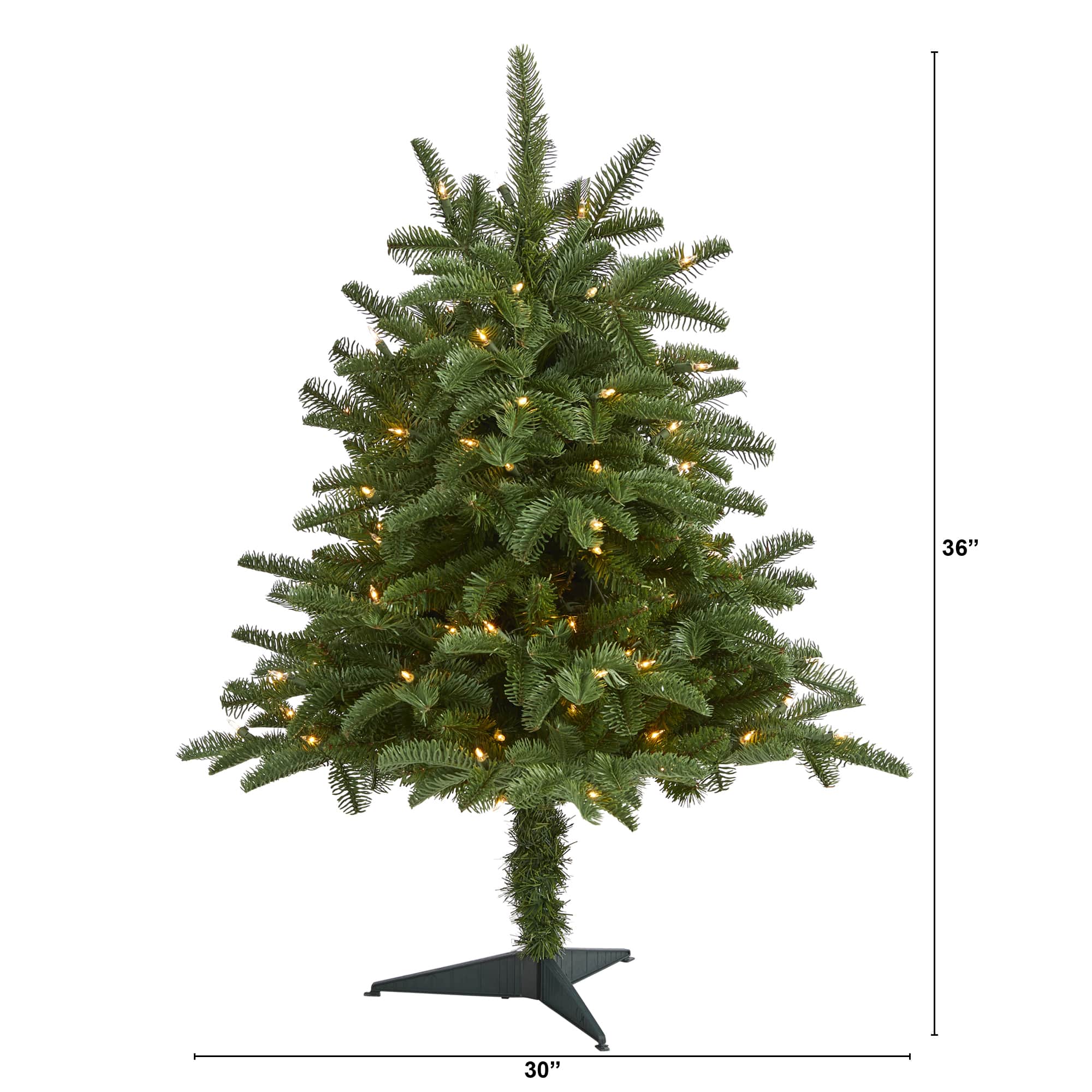 3ft. Pre-Lit South Carolina Spruce Artificial Christmas Tree, White Warm Lights