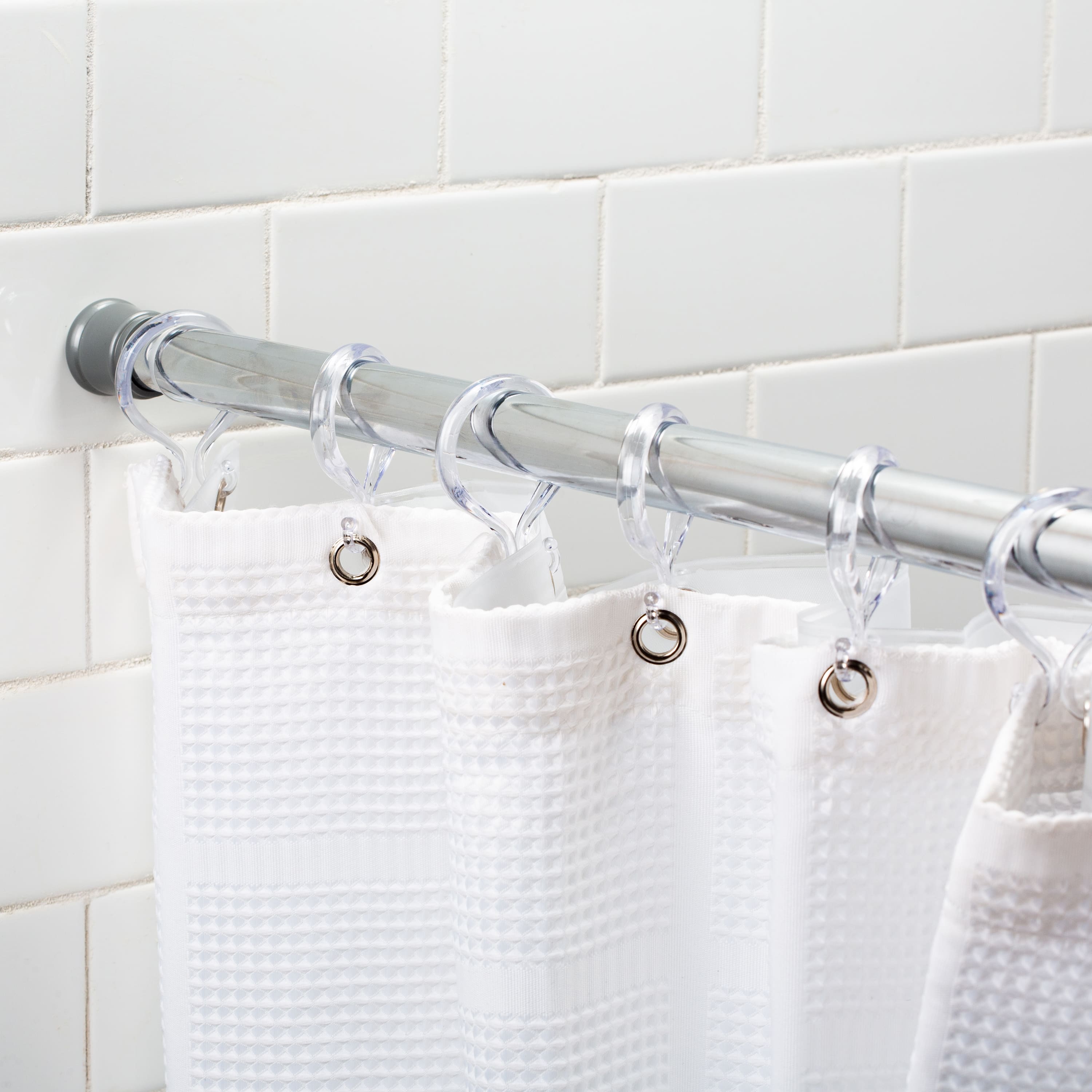 Bath Bliss Clear 12 Piece Double Shower Hooks