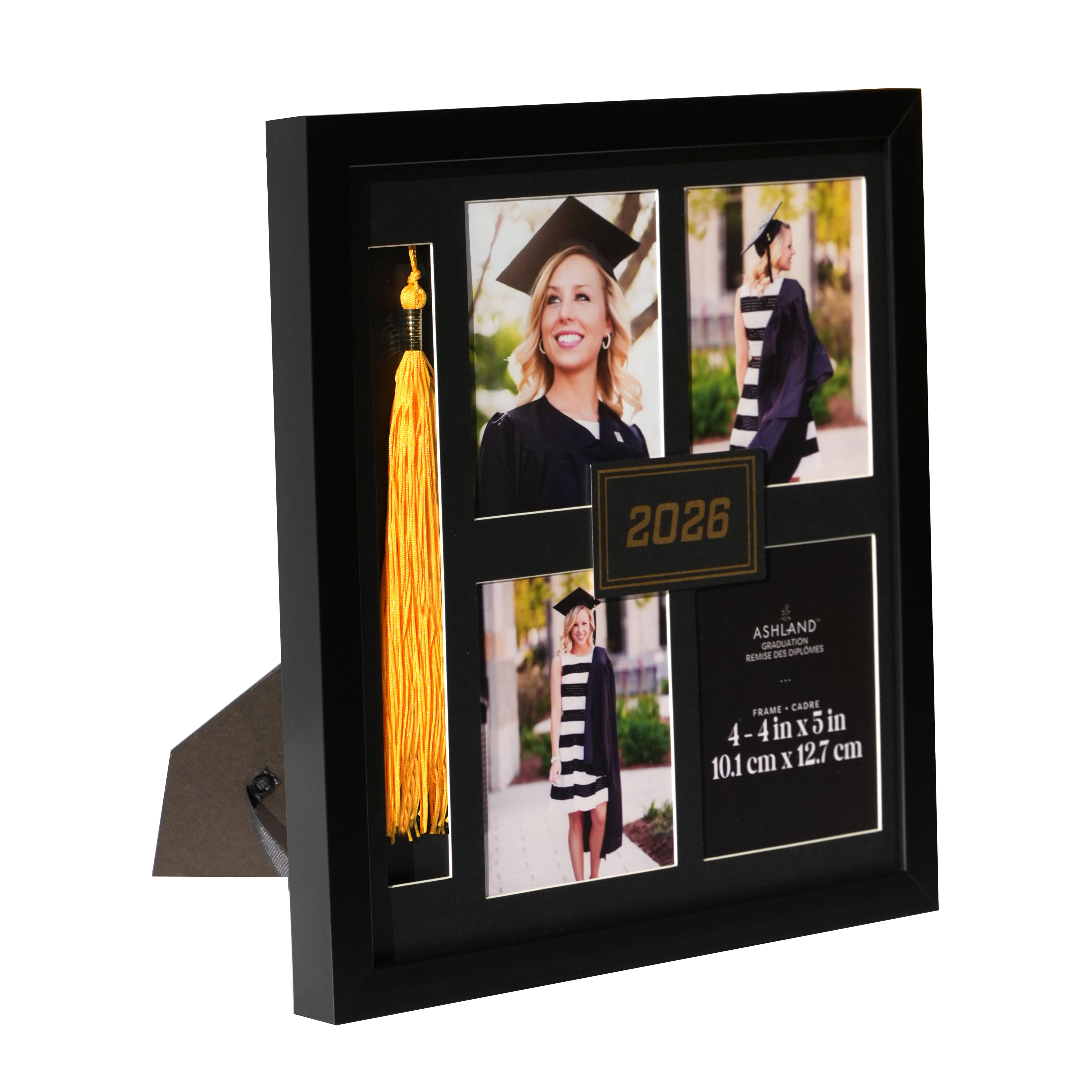 4 Opening 4" x 5" Black 2026 Tabletop Frame with Tassel Slot, Graduation by Ashland®