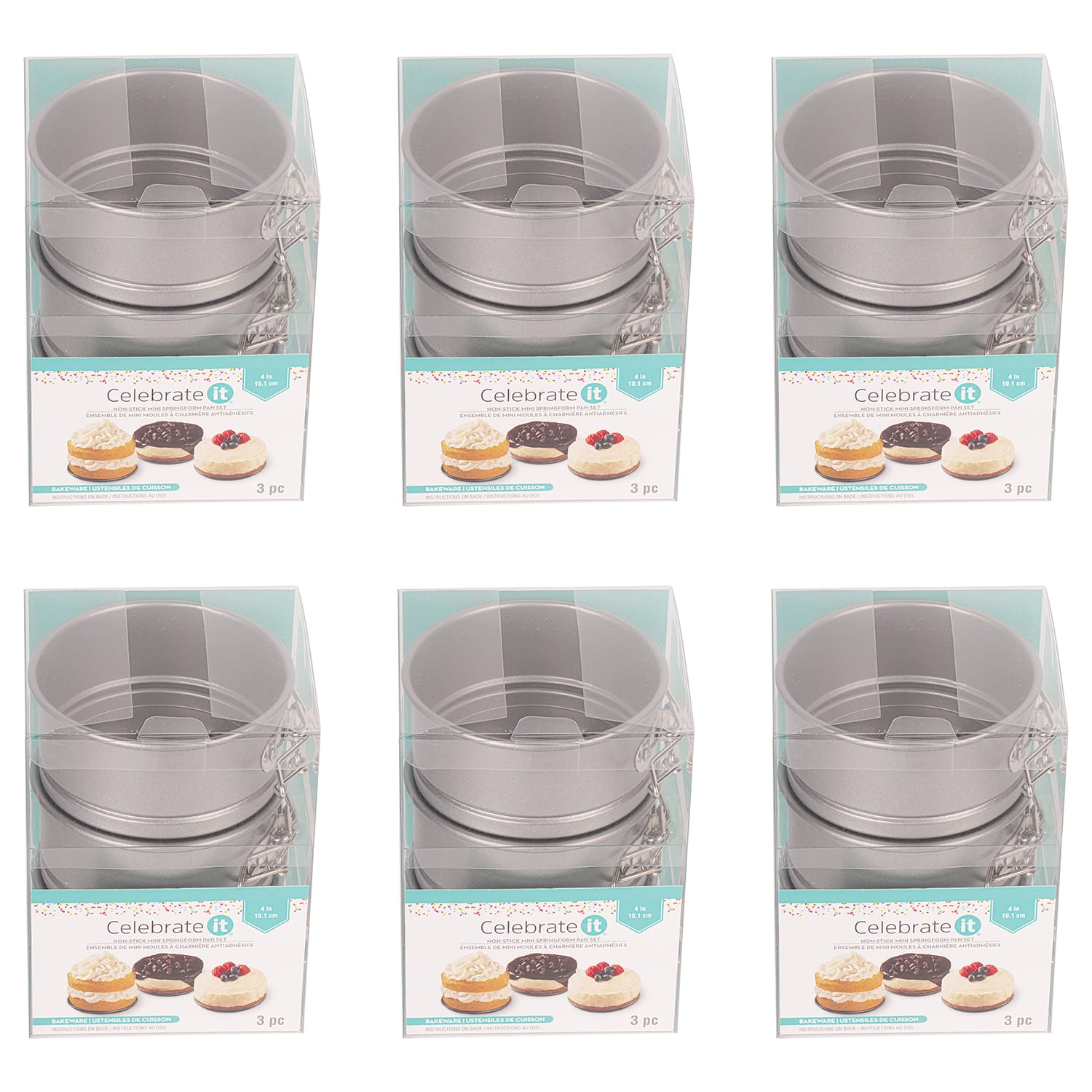 Buy in Bulk - 6 Packs: 3 ct. (18 total) Non-Stick Mini Springform Pan Set by Makery®