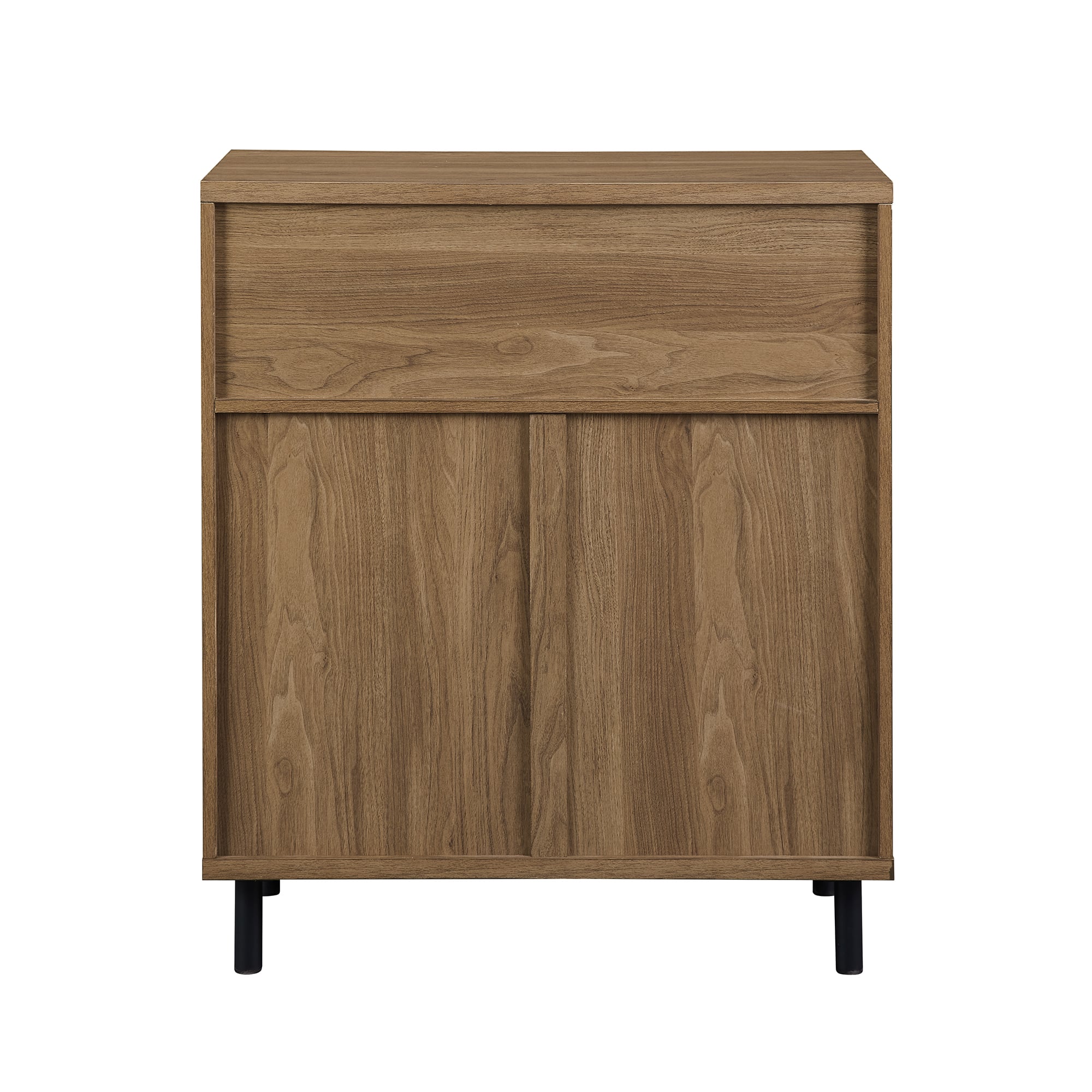 Walker Edison English Oak Mesh Metal Accent Cabinet