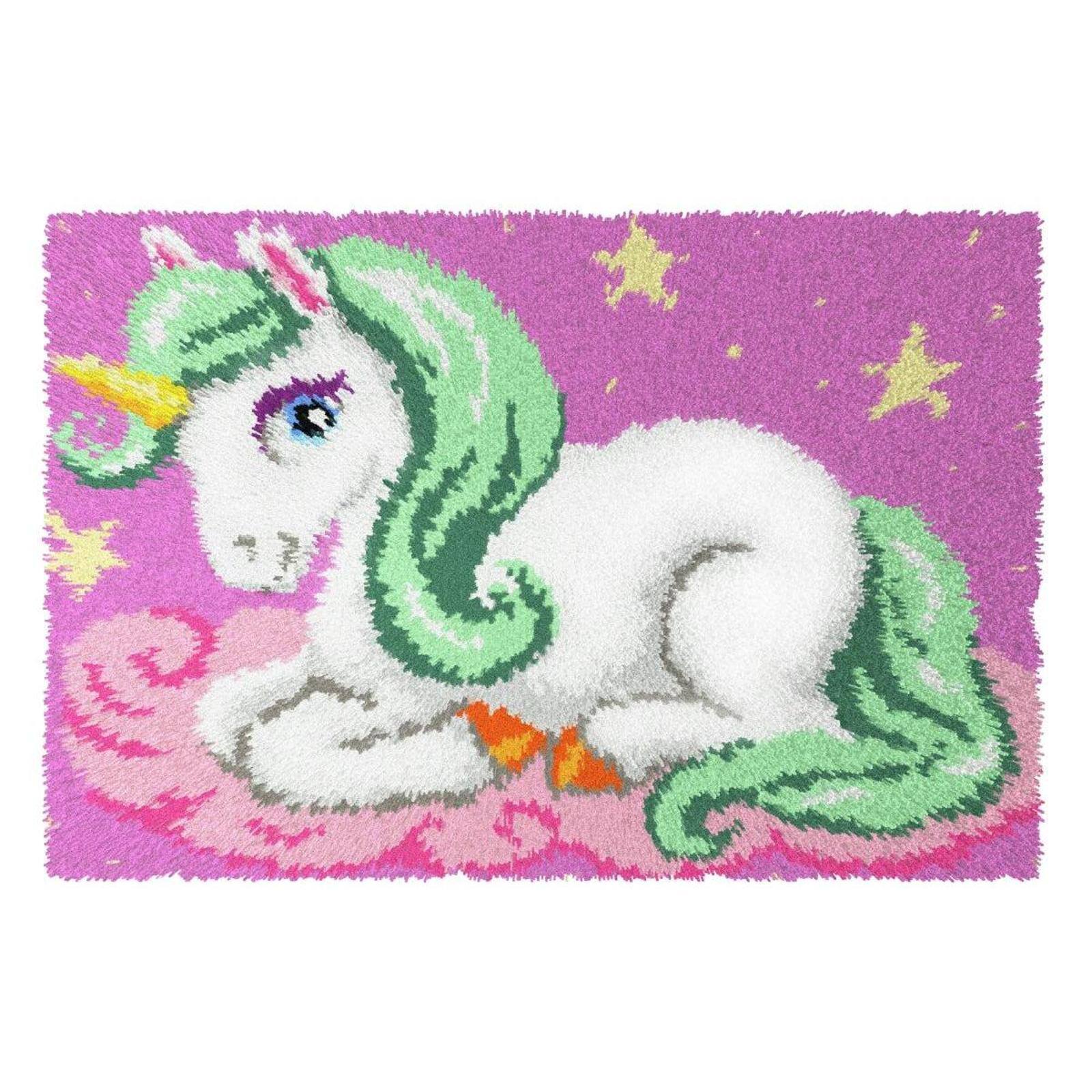 Orchidea Unicorn Canvas Latch Hook Kit