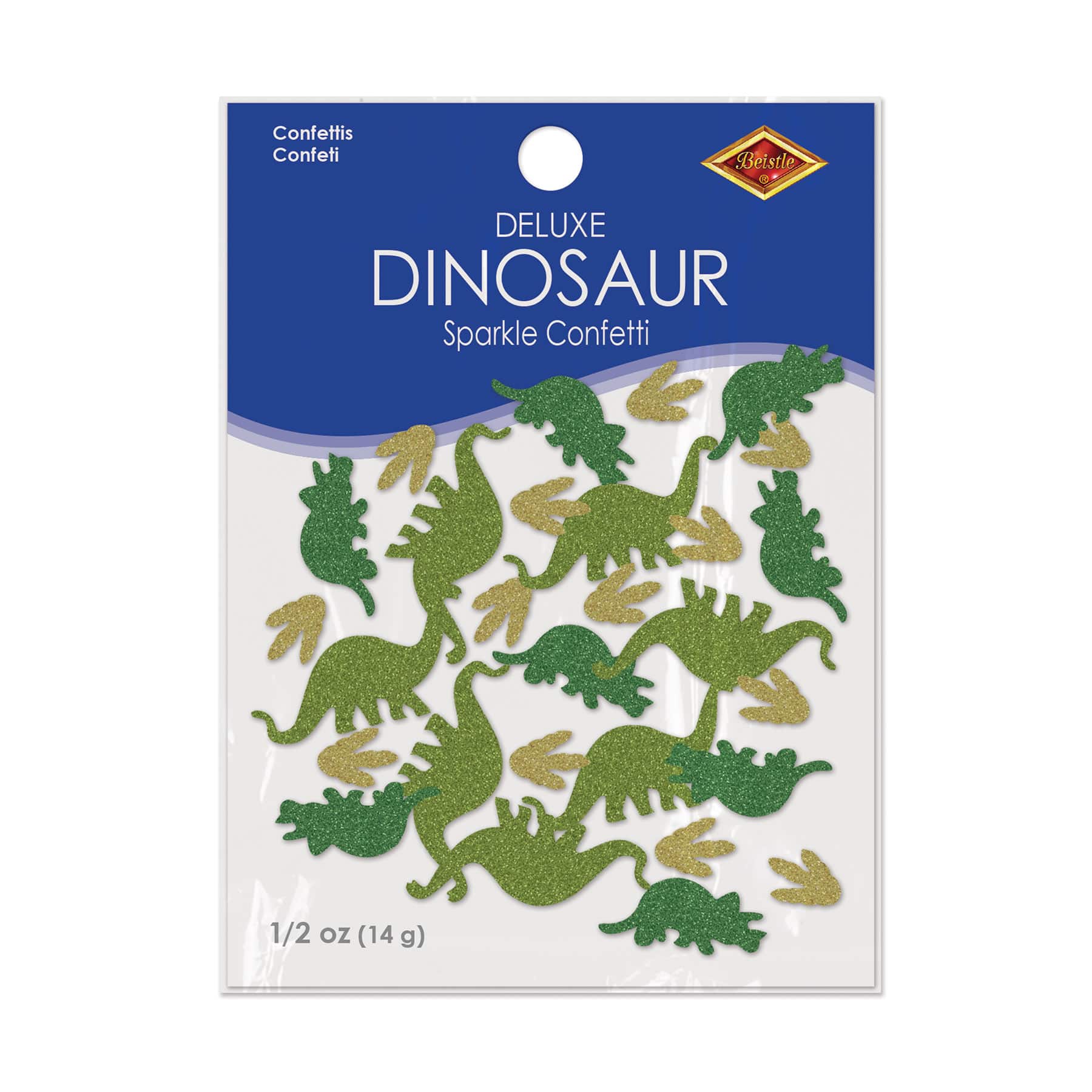 Beistle 1oz. Green Dinosaur Deluxe Sparkle Confetti
