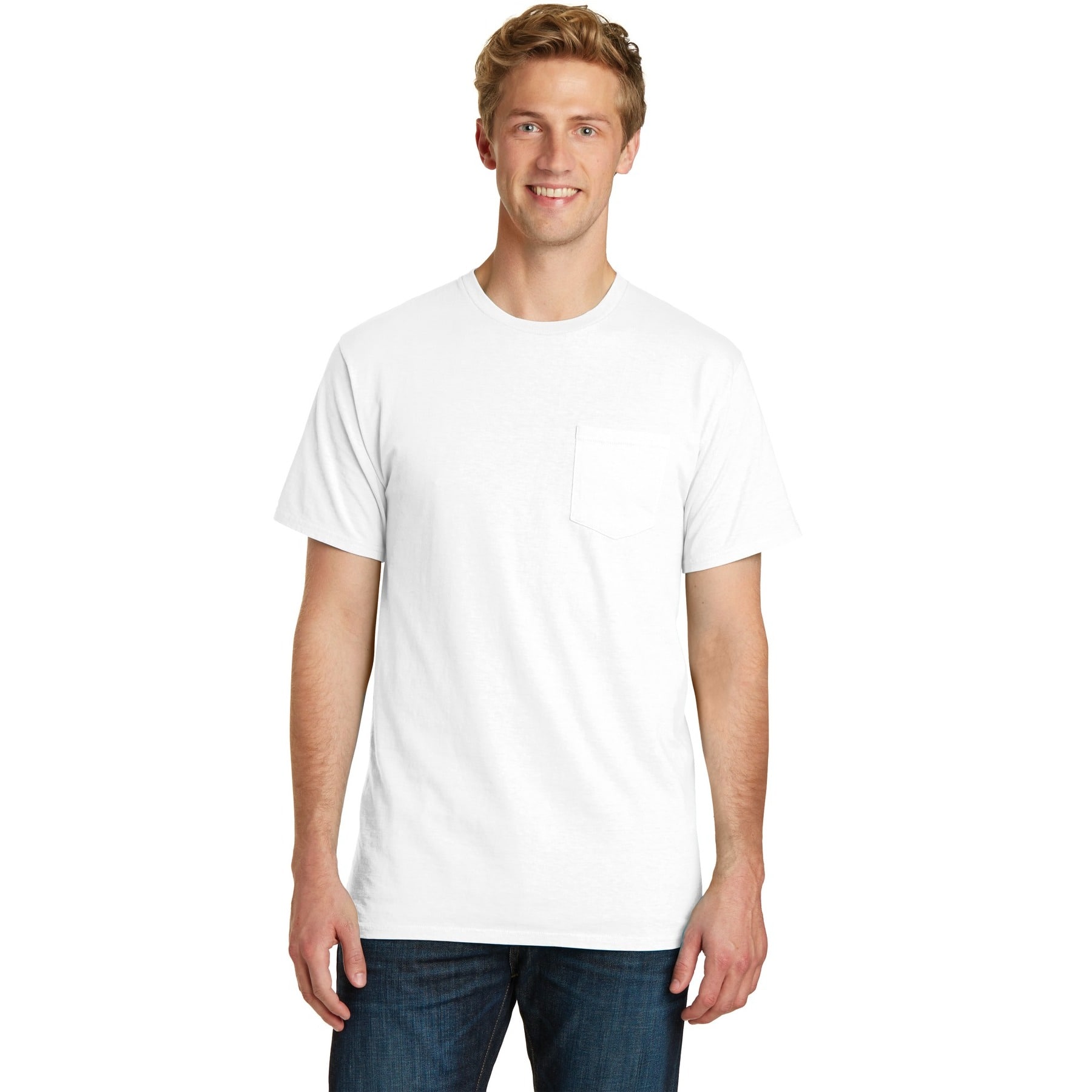 Port & Company® Beach Wash® Garment-Dyed Adult Pocket T-Shirt