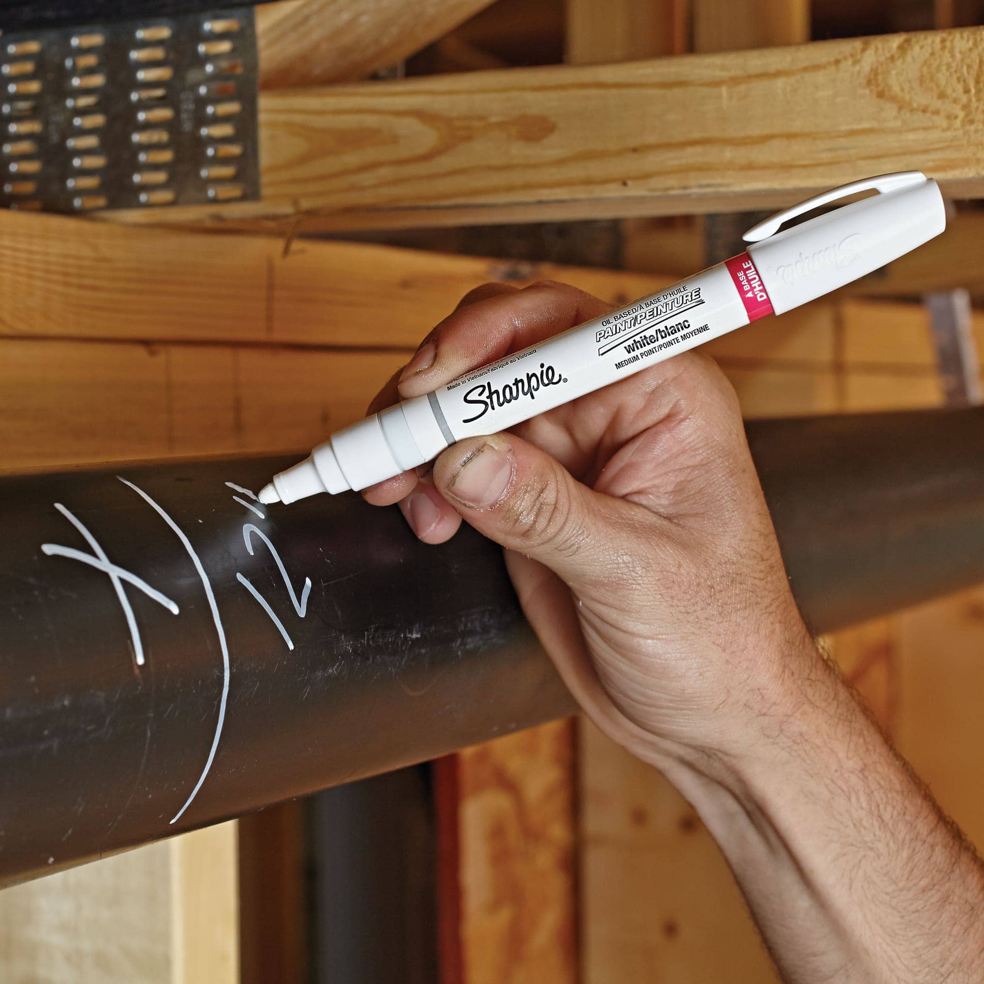 Sharpie® Medium White Oil Paint Markers, 2ct.