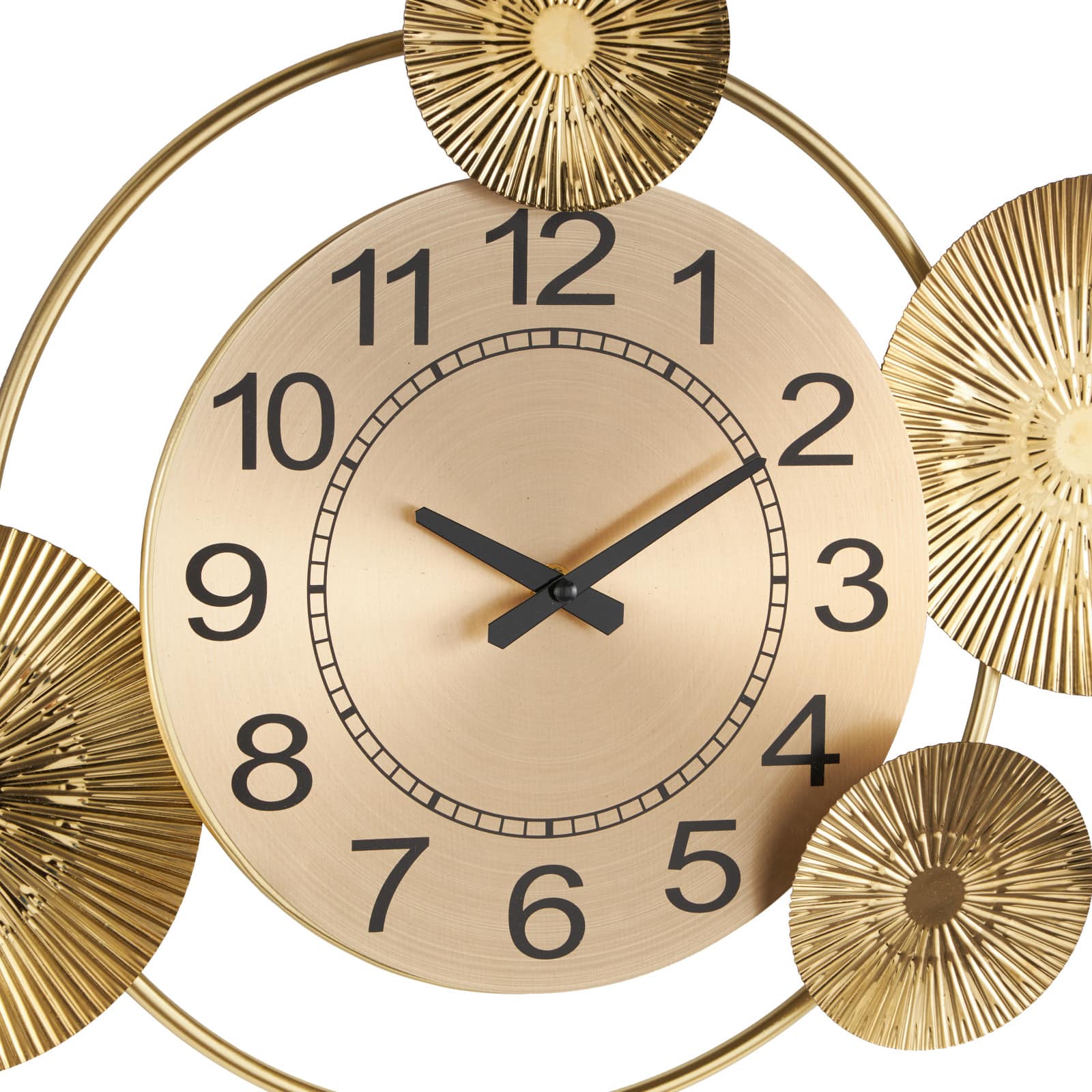 31.4" Gold Stainless Steel Metal Decorative Wall Clock