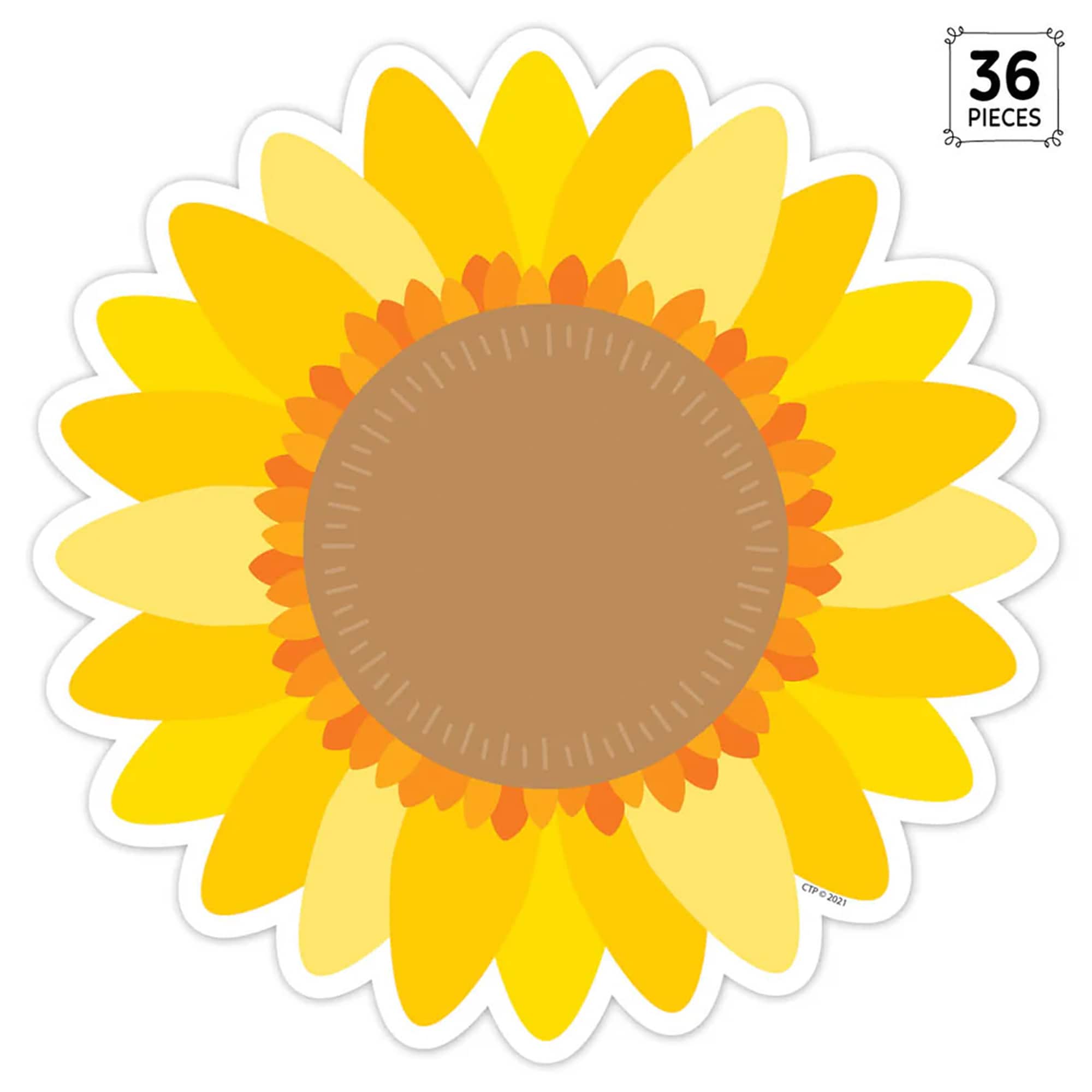 Creative Teaching Press®  6" Sunflower Designer Cut-Outs, 3 Packs of 36