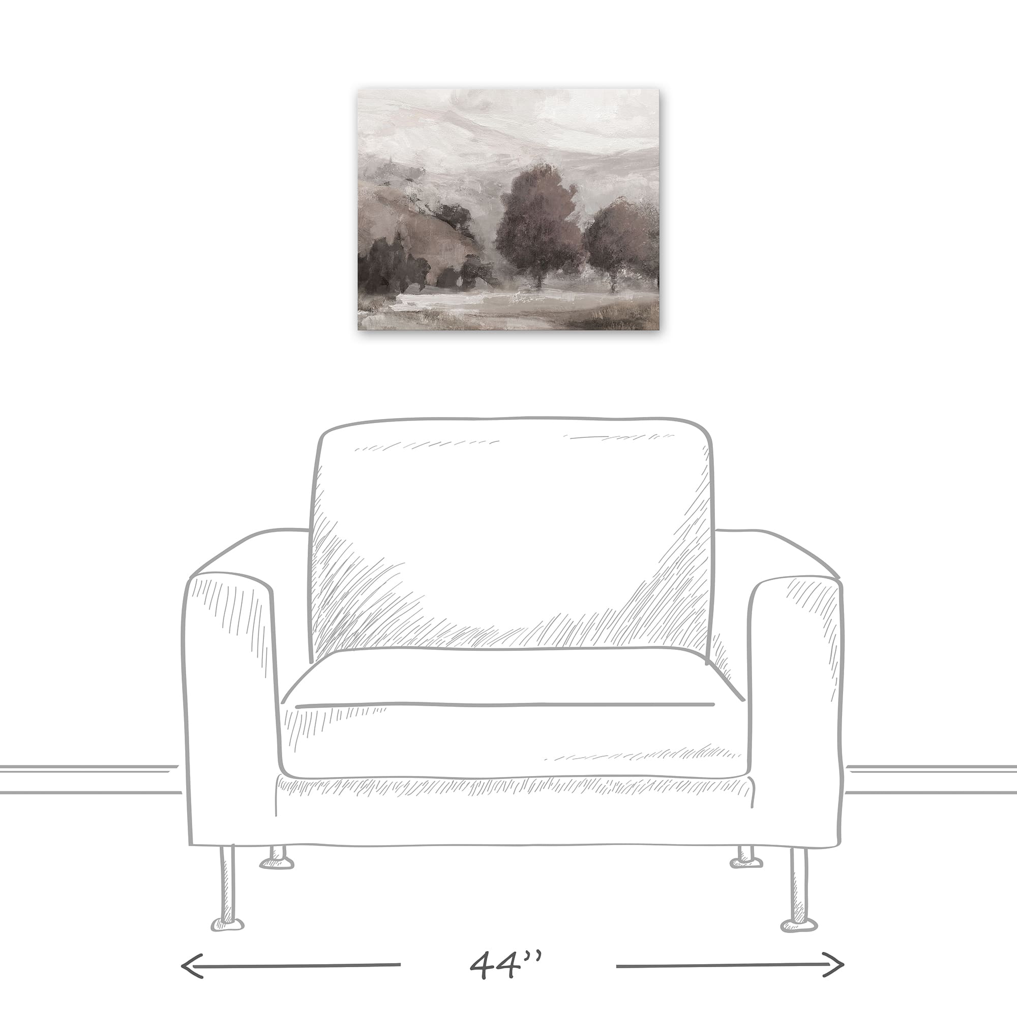 Mellow Landscape 20" x 16" Canvas Wall Art