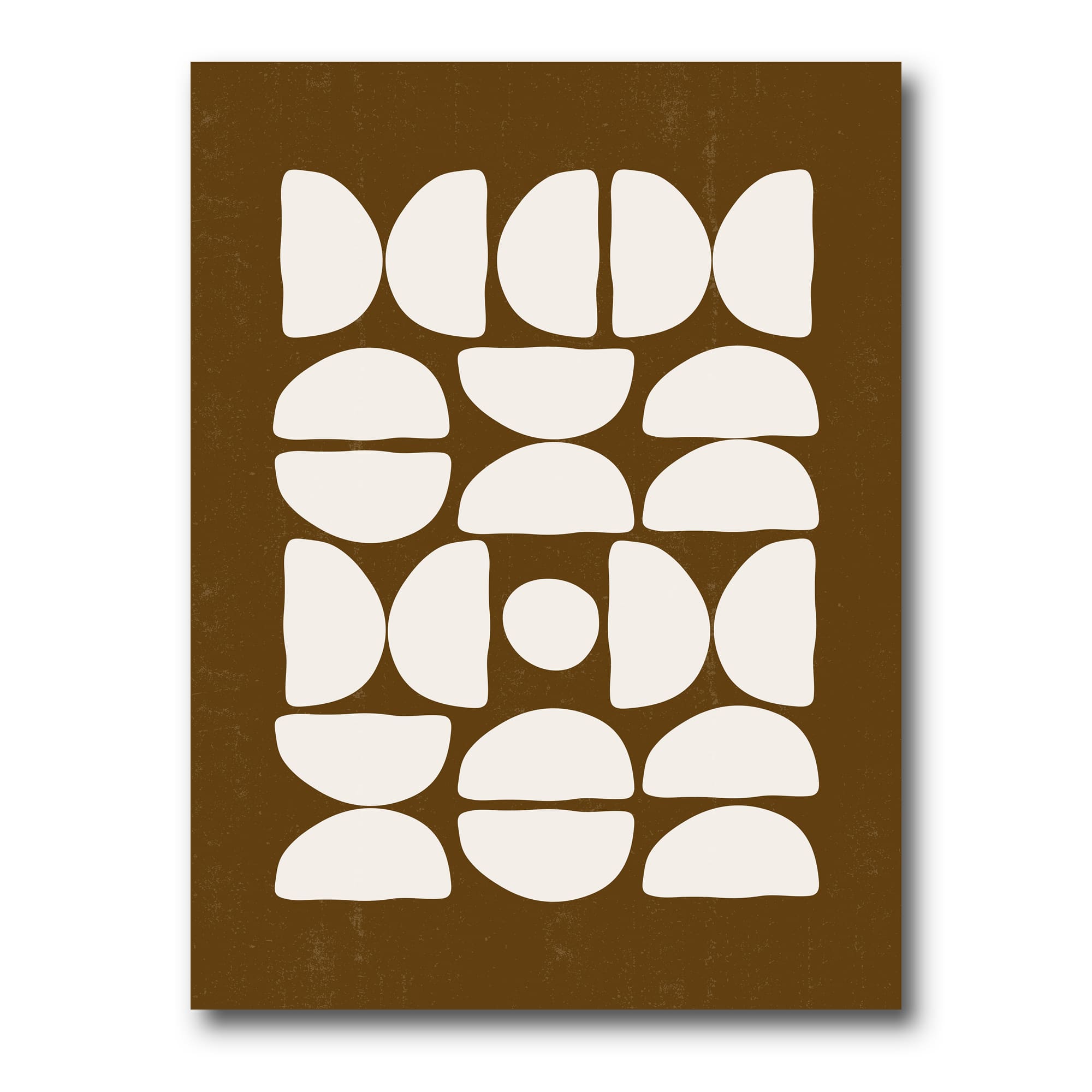 Designart - Abstract Composition of Minimal Half Moons - Modern Canvas Wall Art Print