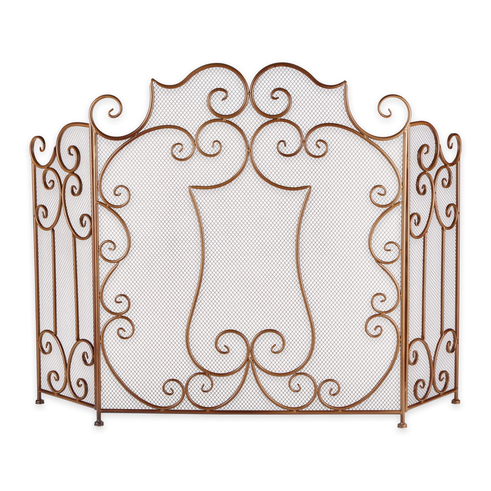 27" x 11" x 32" Modern Scroll Fireplace Screen