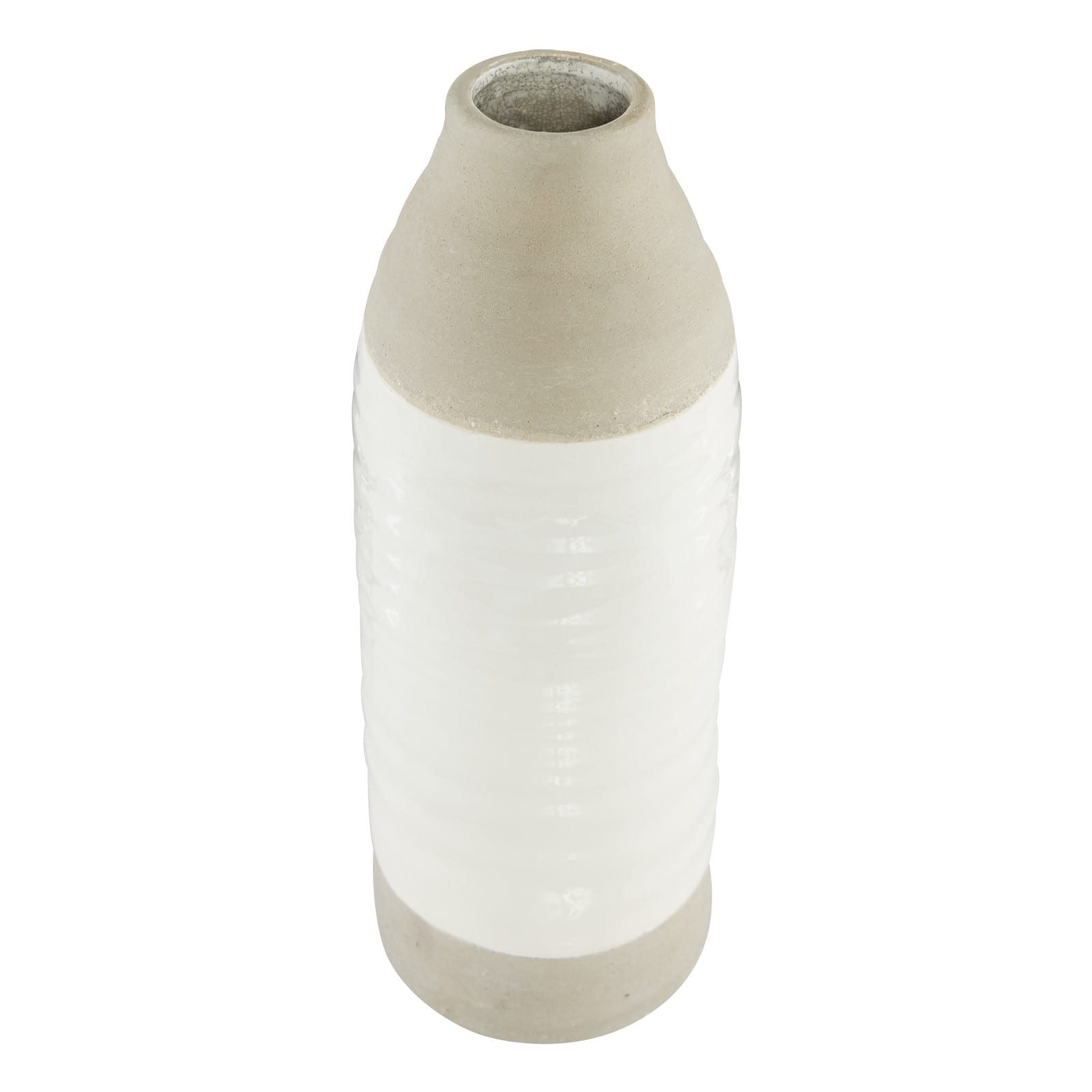 Gray Stoneware Coastal Style Vase
