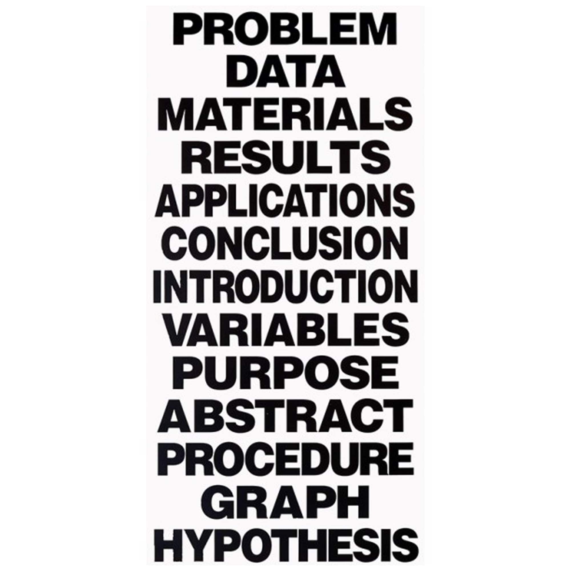 Black Flipside Science Fair Project Titles, 13 Per Pack, 12 packs