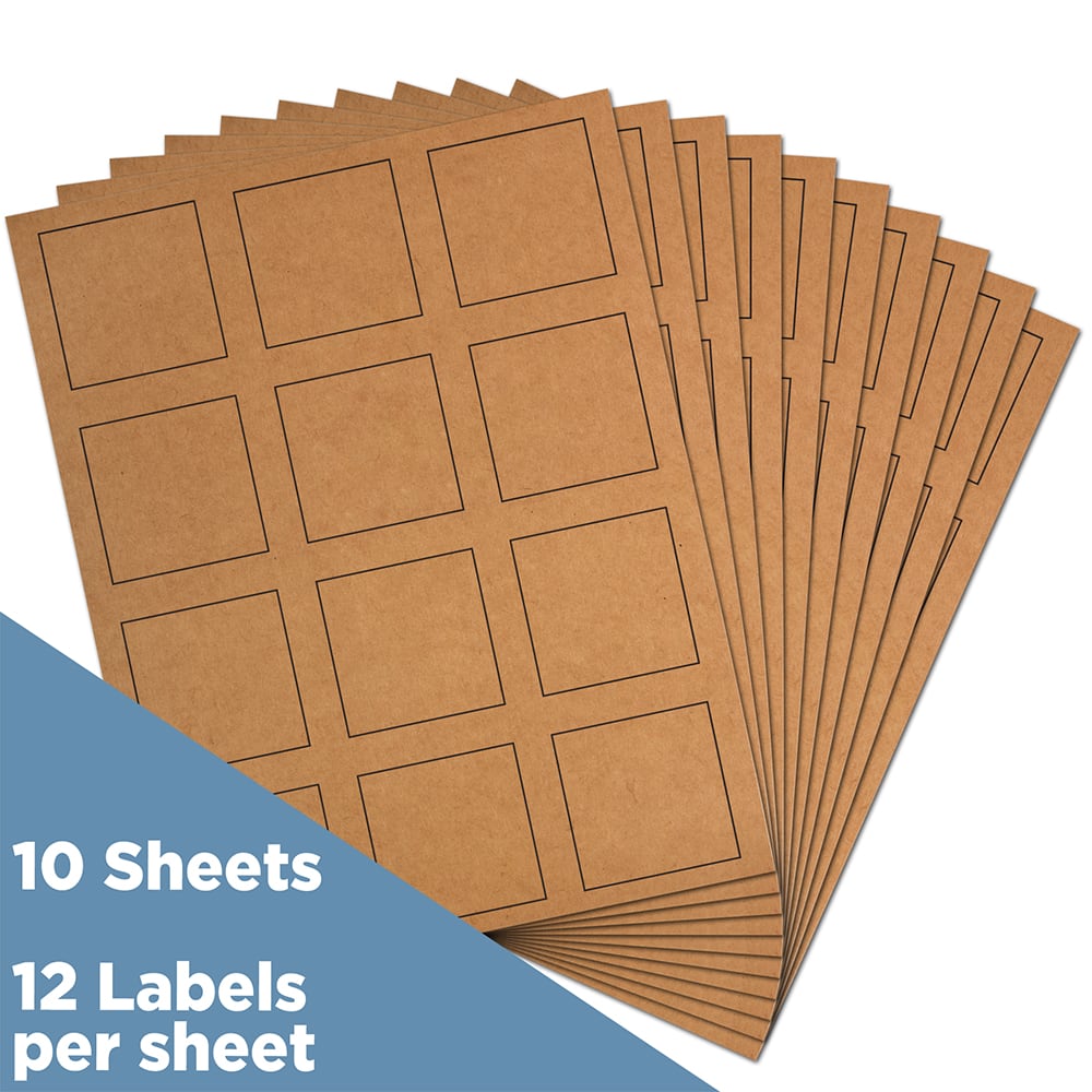 JAM Paper 2" x 2" Square Product & Container Labels, 120ct.