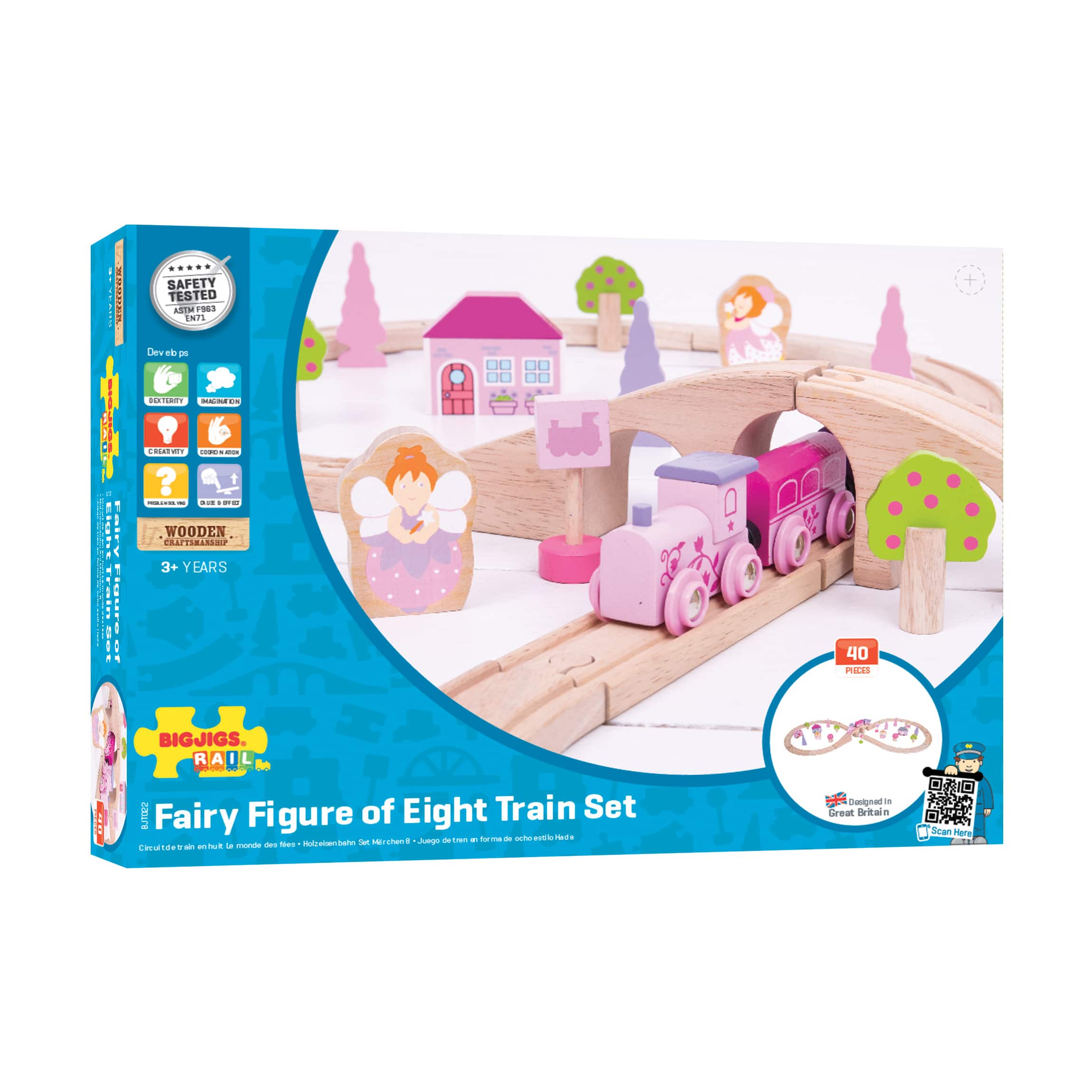 Wooden Fairy Figure of Eight Train Set