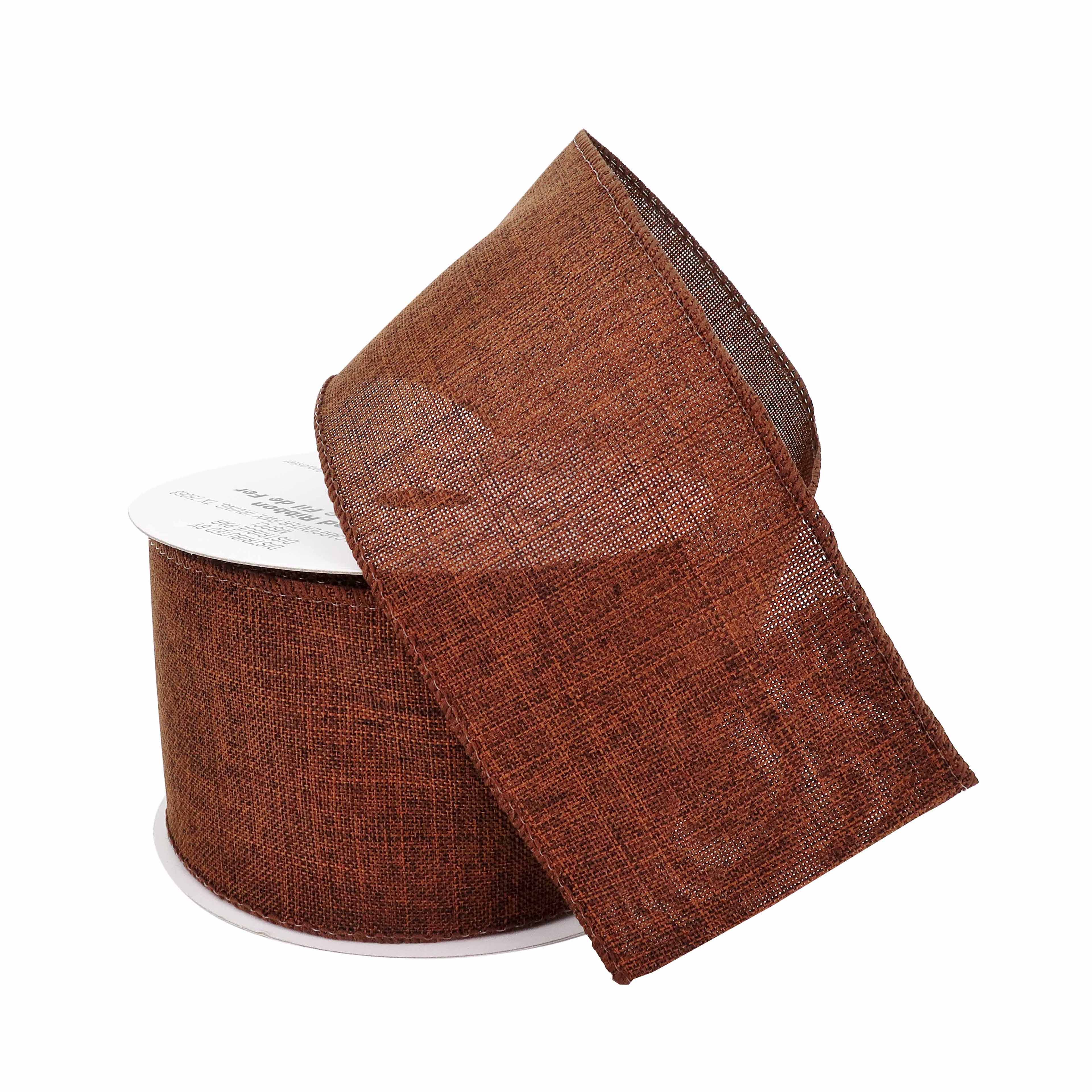 12 Pack: 2.5" x 25ft. Faux Linen Wired Ribbon by Celebrate It™ Décor