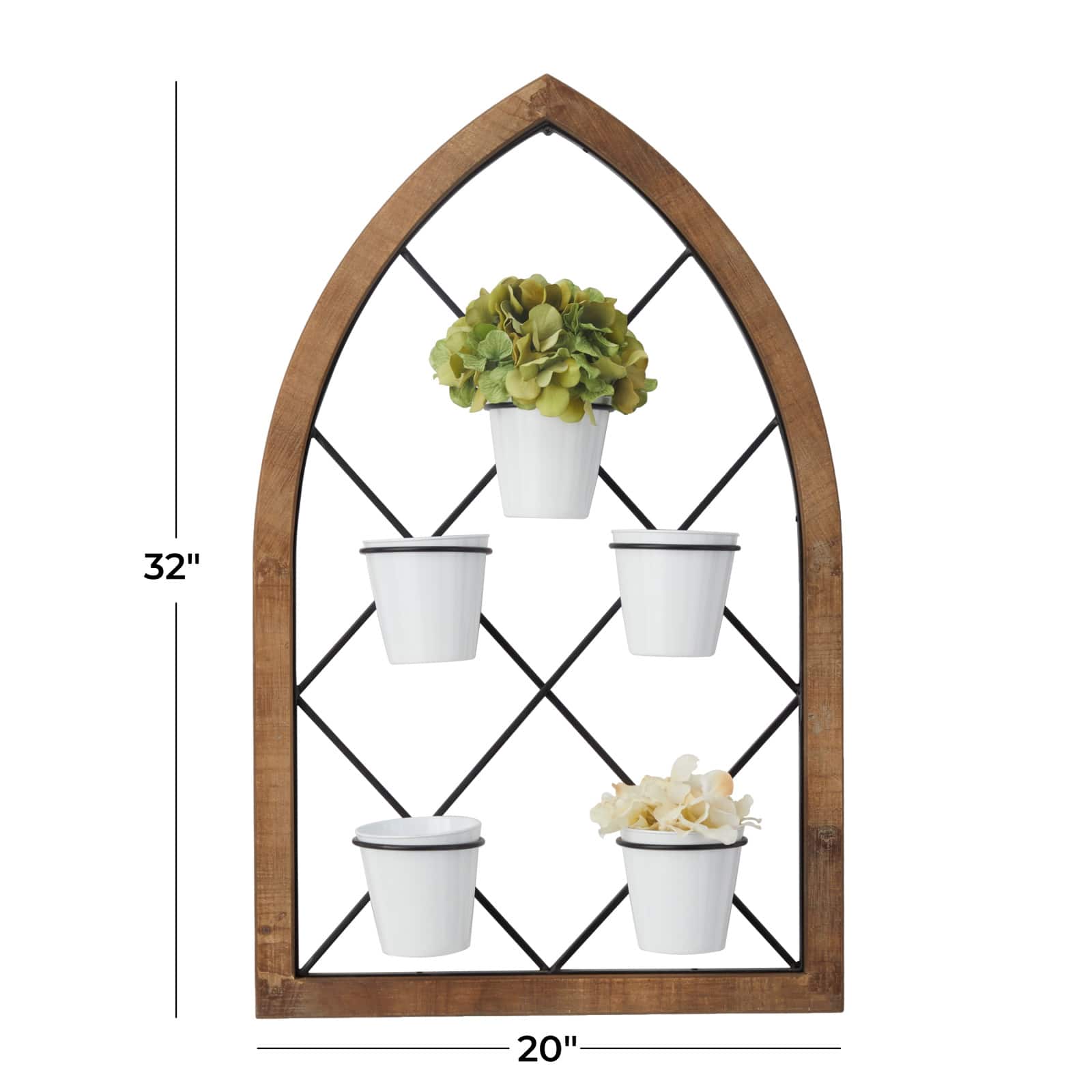 Brown Metal Traditional Arched Wall Decor 32" x 20" x 5"