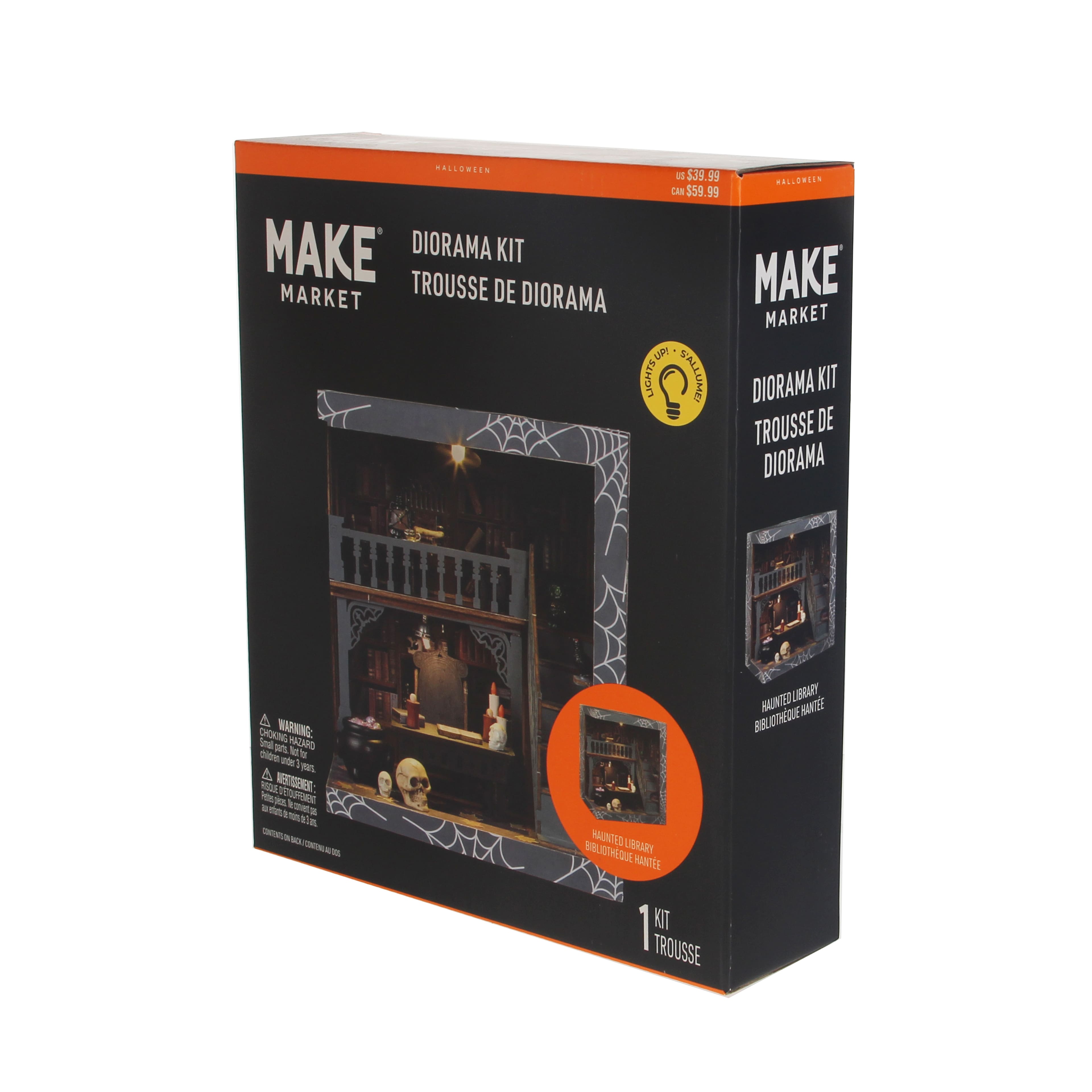 Haunted Library DIY Lighted Diorama Kit by Make Market®
