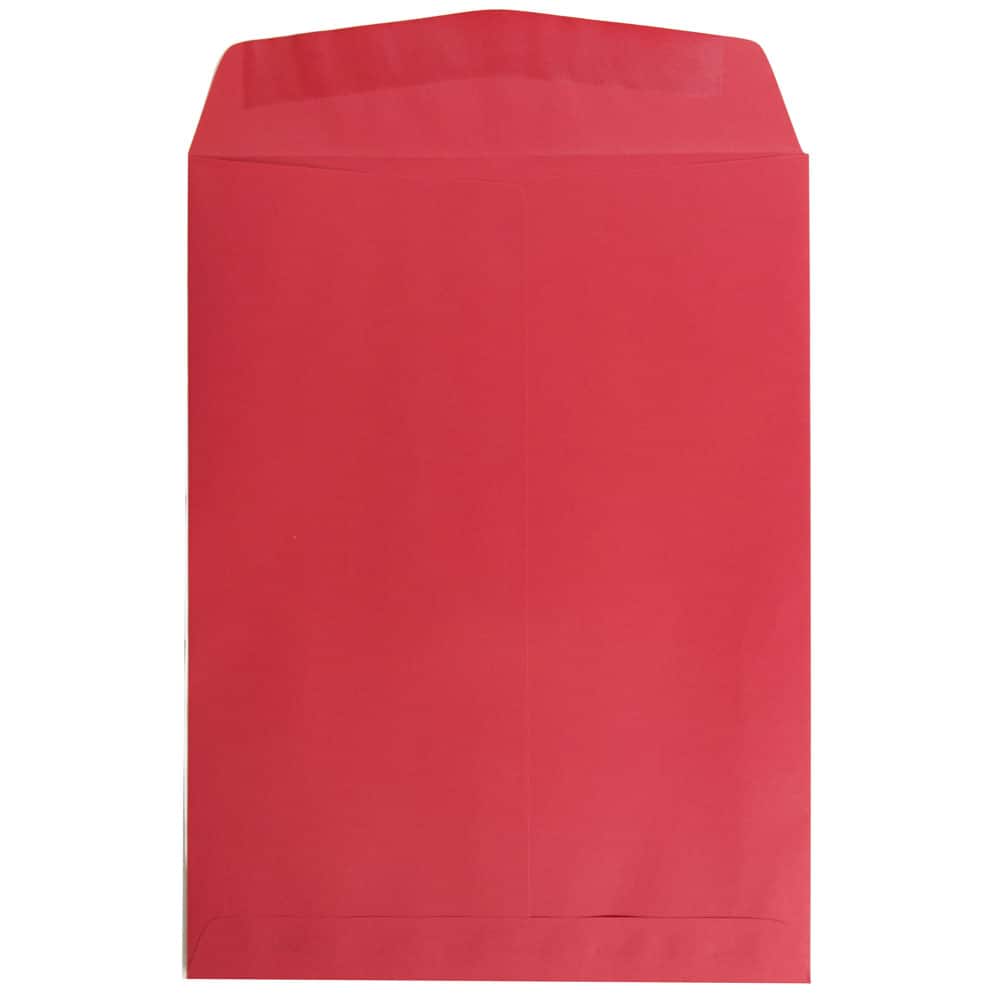 JAM Paper 9" x 12" Red Recycled Open End Envelopes, 25ct.