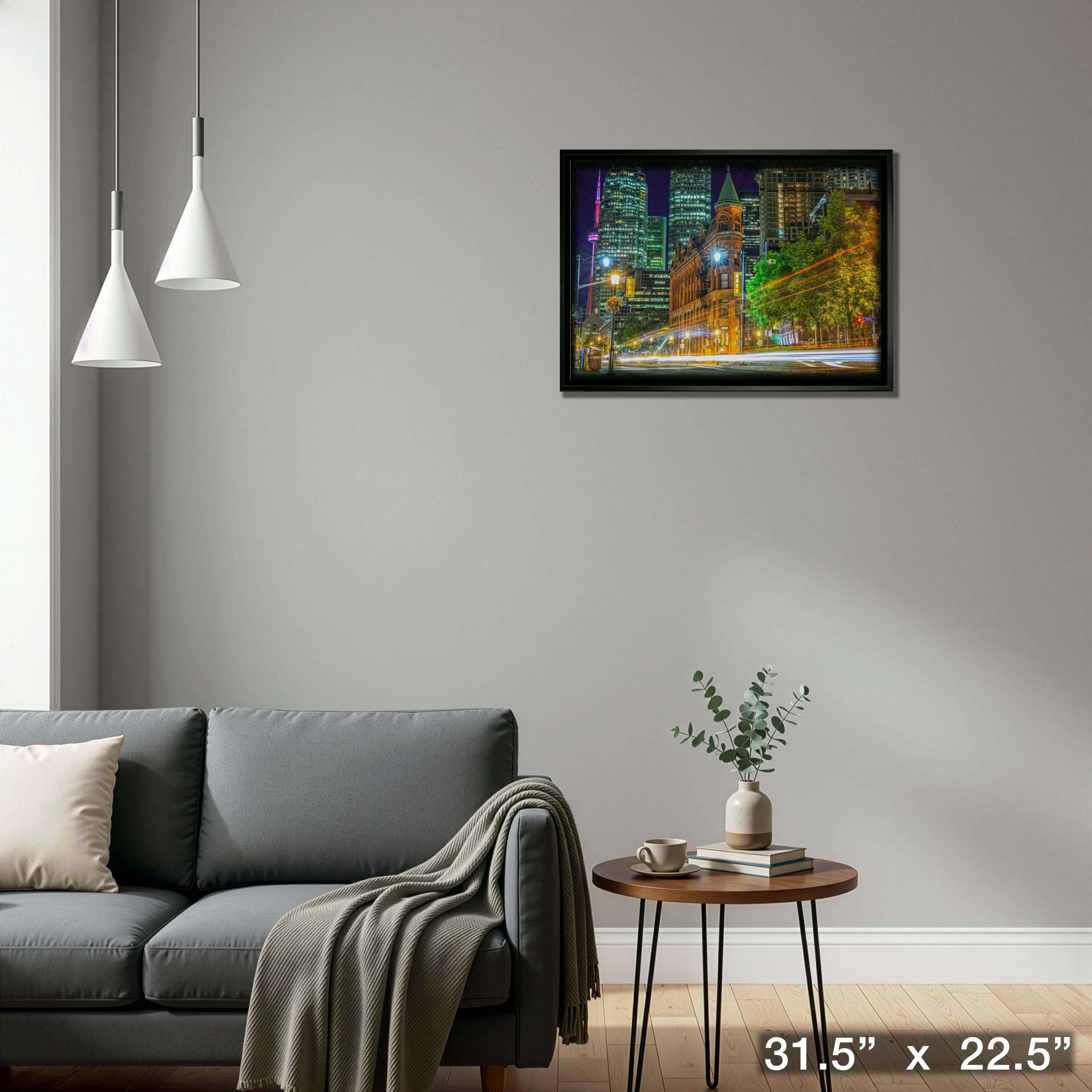 Toronto 20" x 29" Framed Canvas Flat Iron Building 31.5" x 22.5"