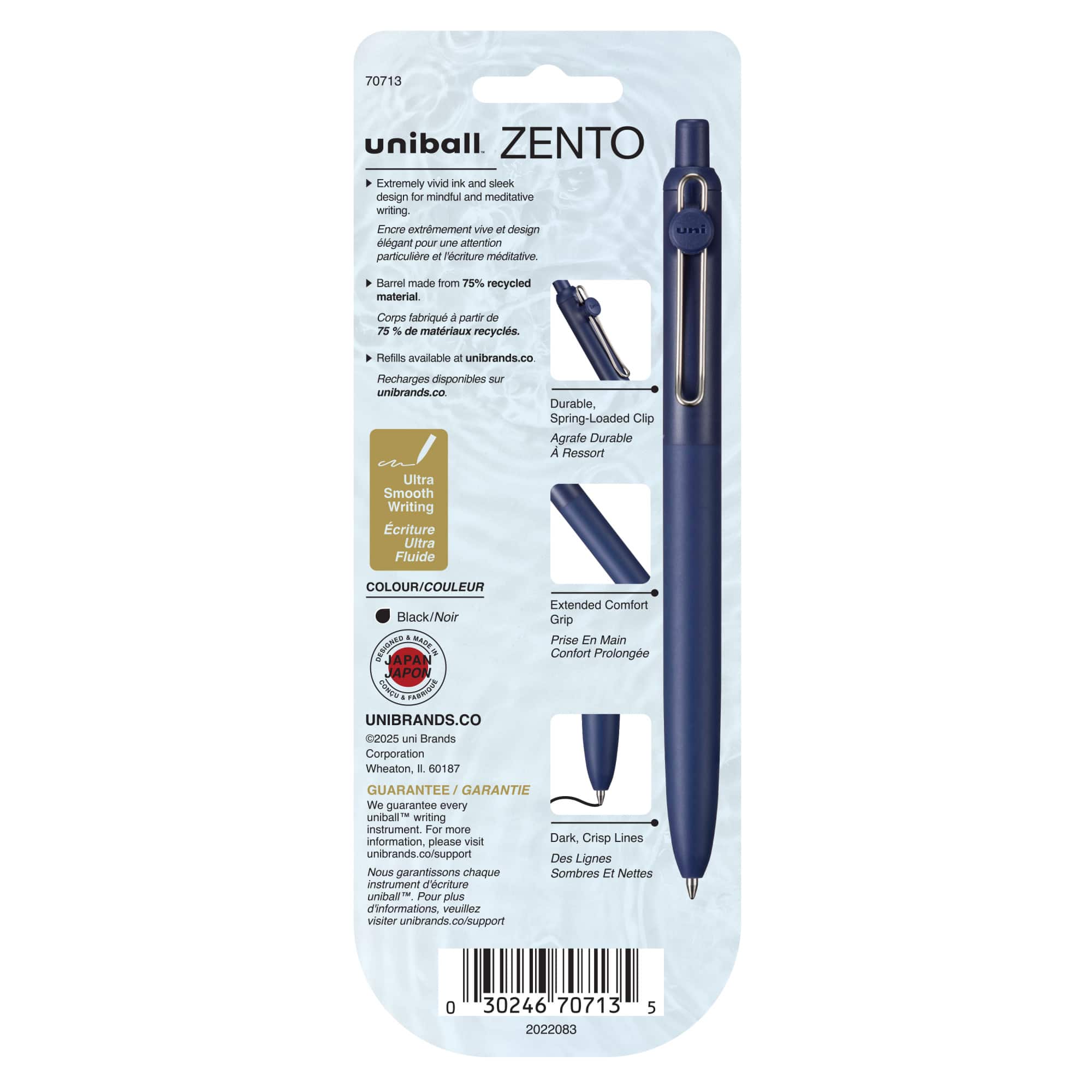 uniball™ Zento 0.7mm Liquid Gel Ink Muted Collection Retractable Pen Set