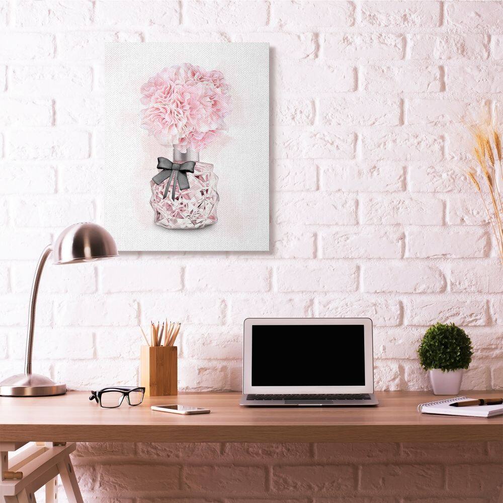 Stupell Industries Pink Flower Perfume Glam Fashion Design Canvas Wall Art