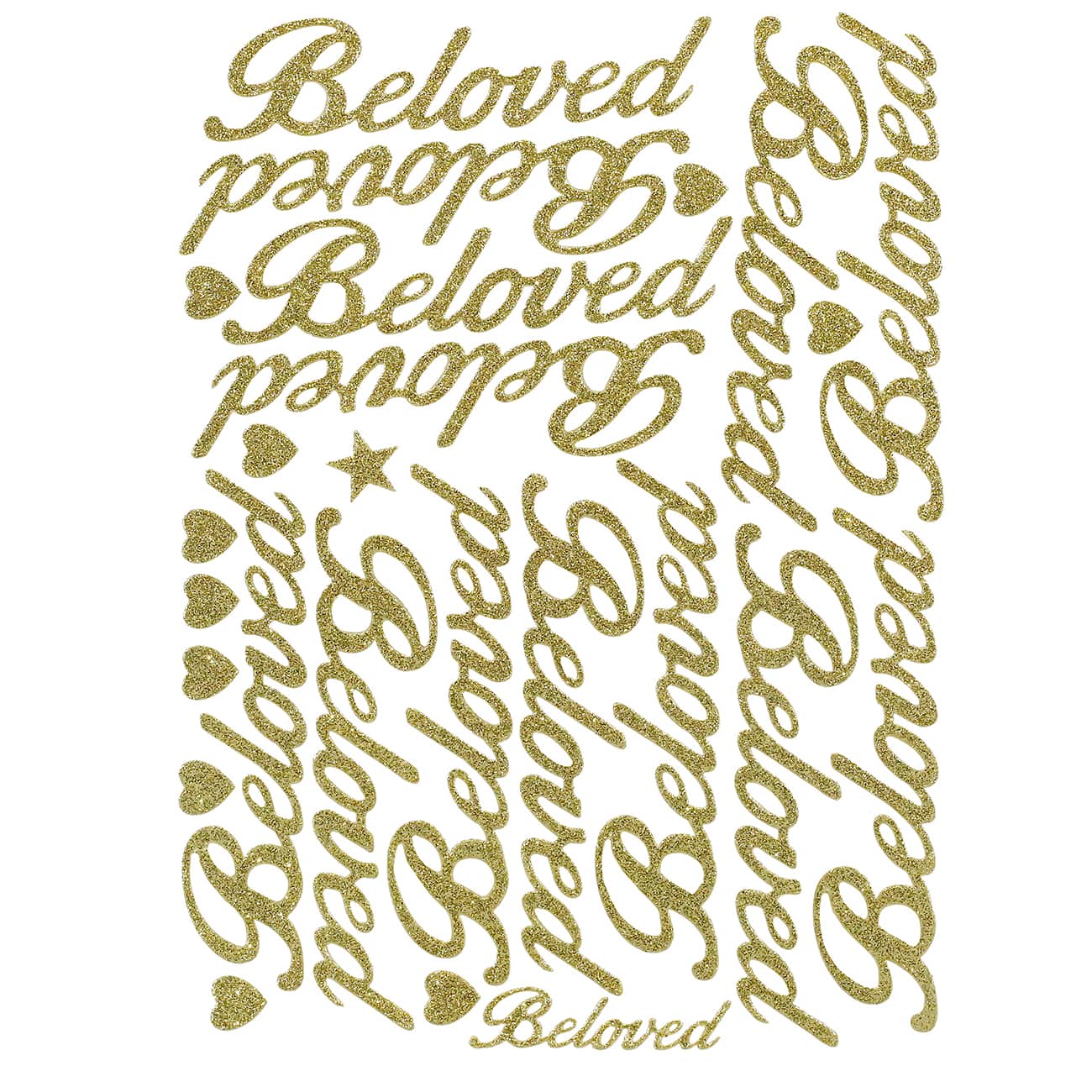 JAM Paper Beloved Gold Standard Script Stickers