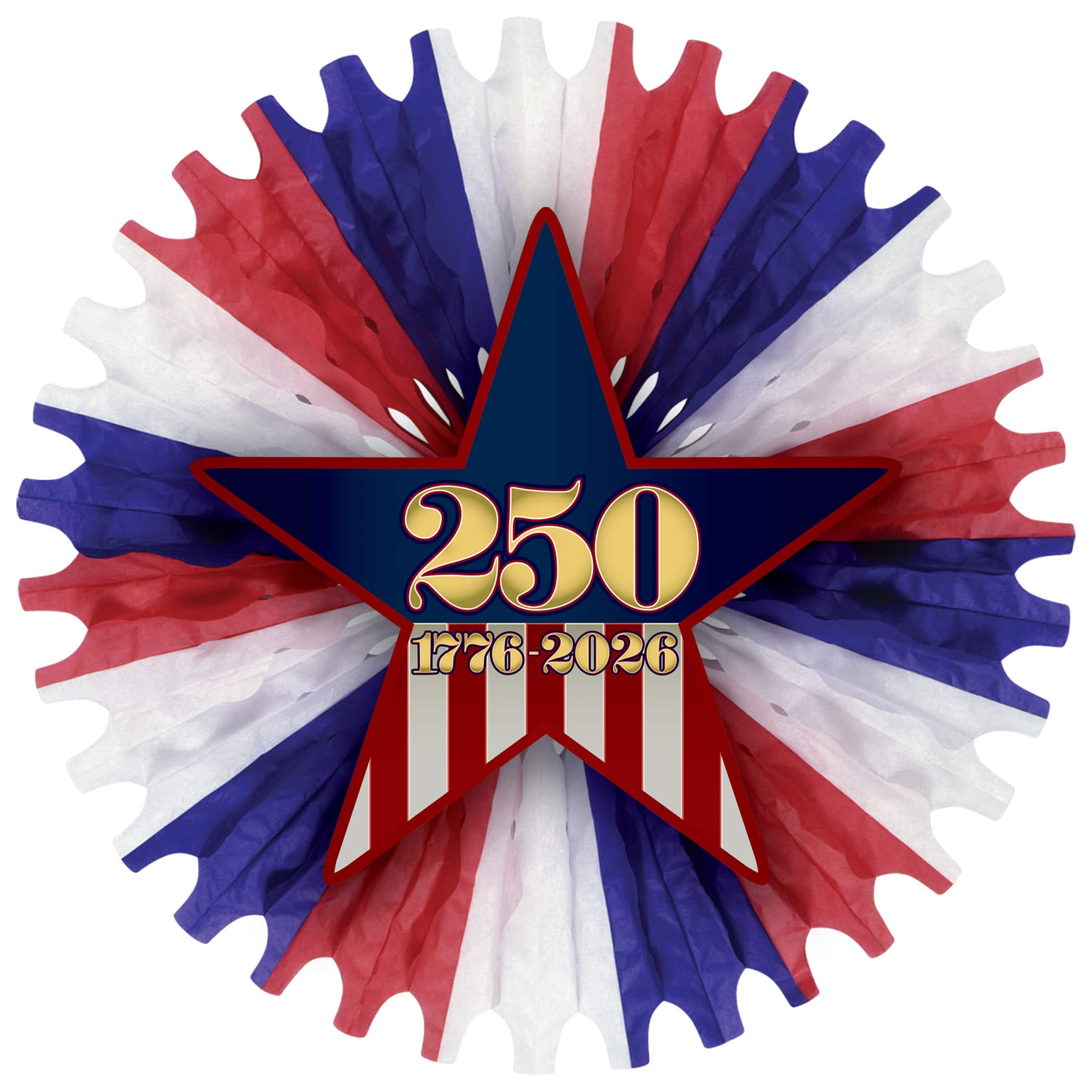 Beistle 25" Semiquincentennial Fan Tag
