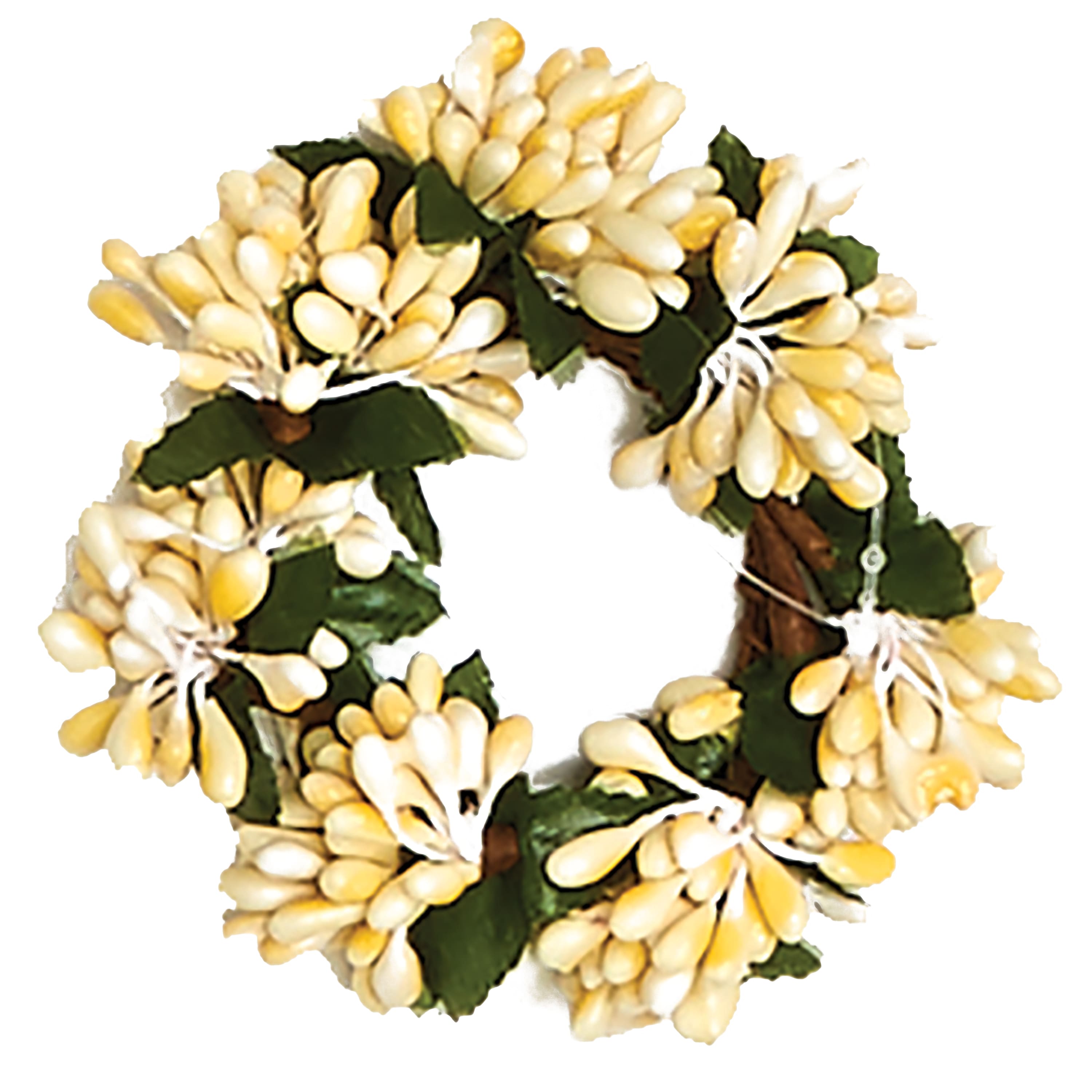 3" Cream Seed Candle Rings, 2ct.