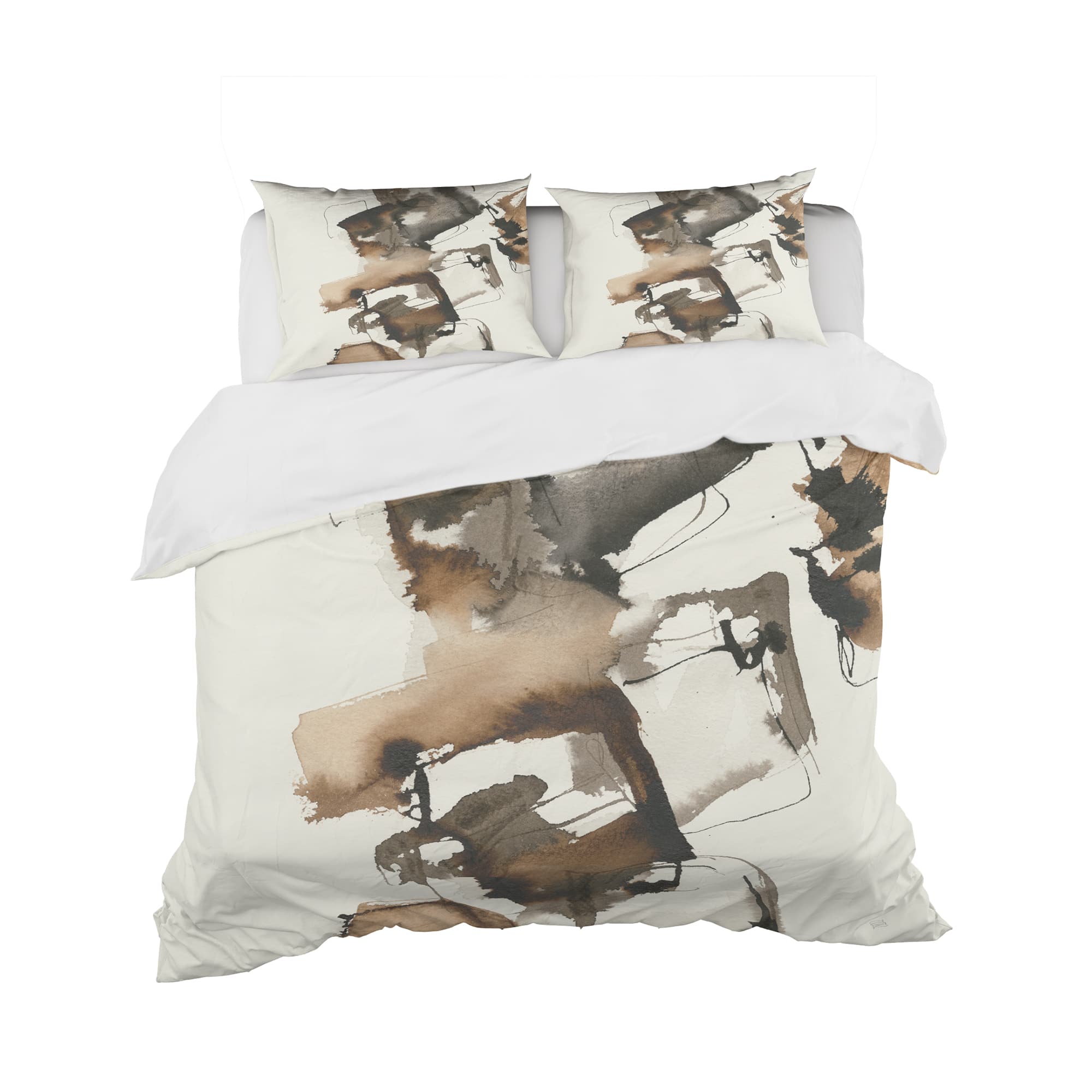 Designart 'Gold Glam Squares II' Glam Bedding Set - Duvet Cover & Shams