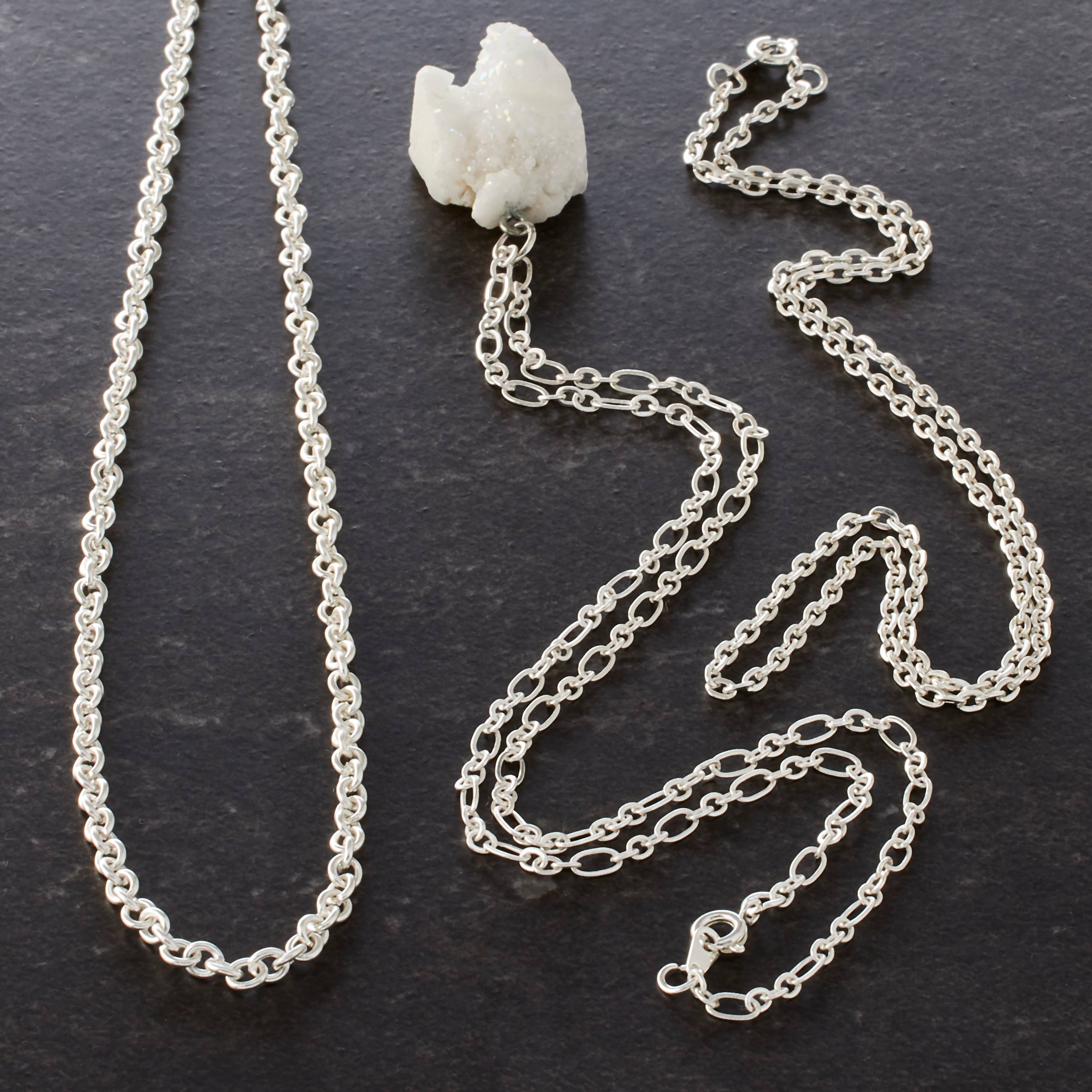 12 Pack: 18" Silver-Plated Chain by Bead Landing™