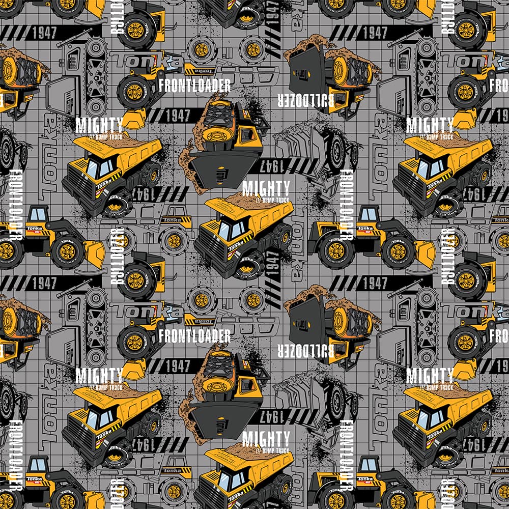 Tonka® Trucks Toss Cotton Quilting Fabric