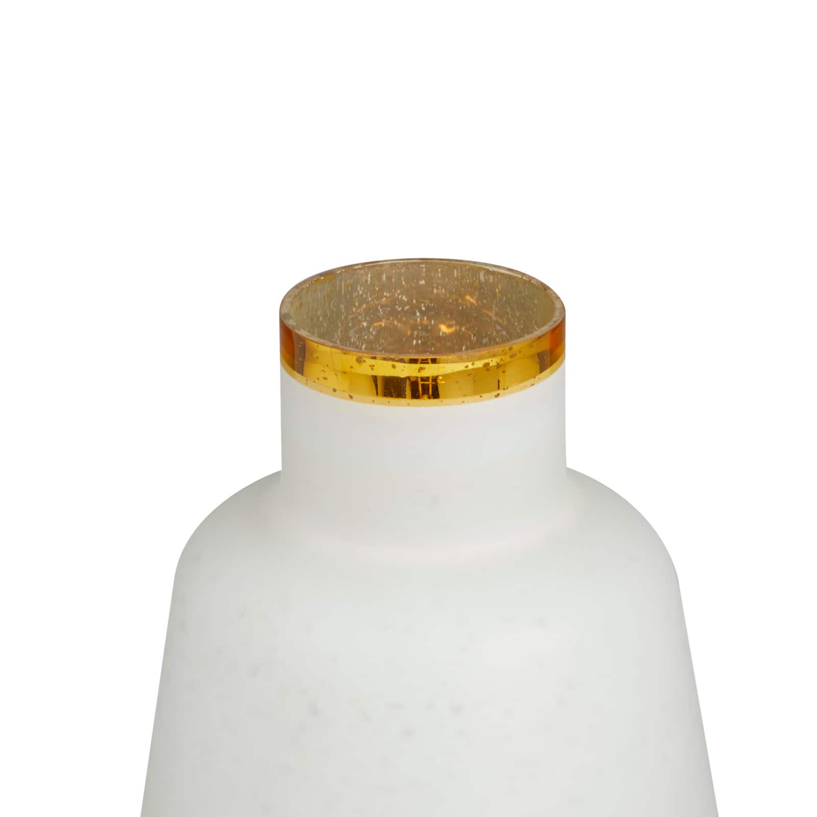 White Glass Glam Vase, 15" x 10" x 10"