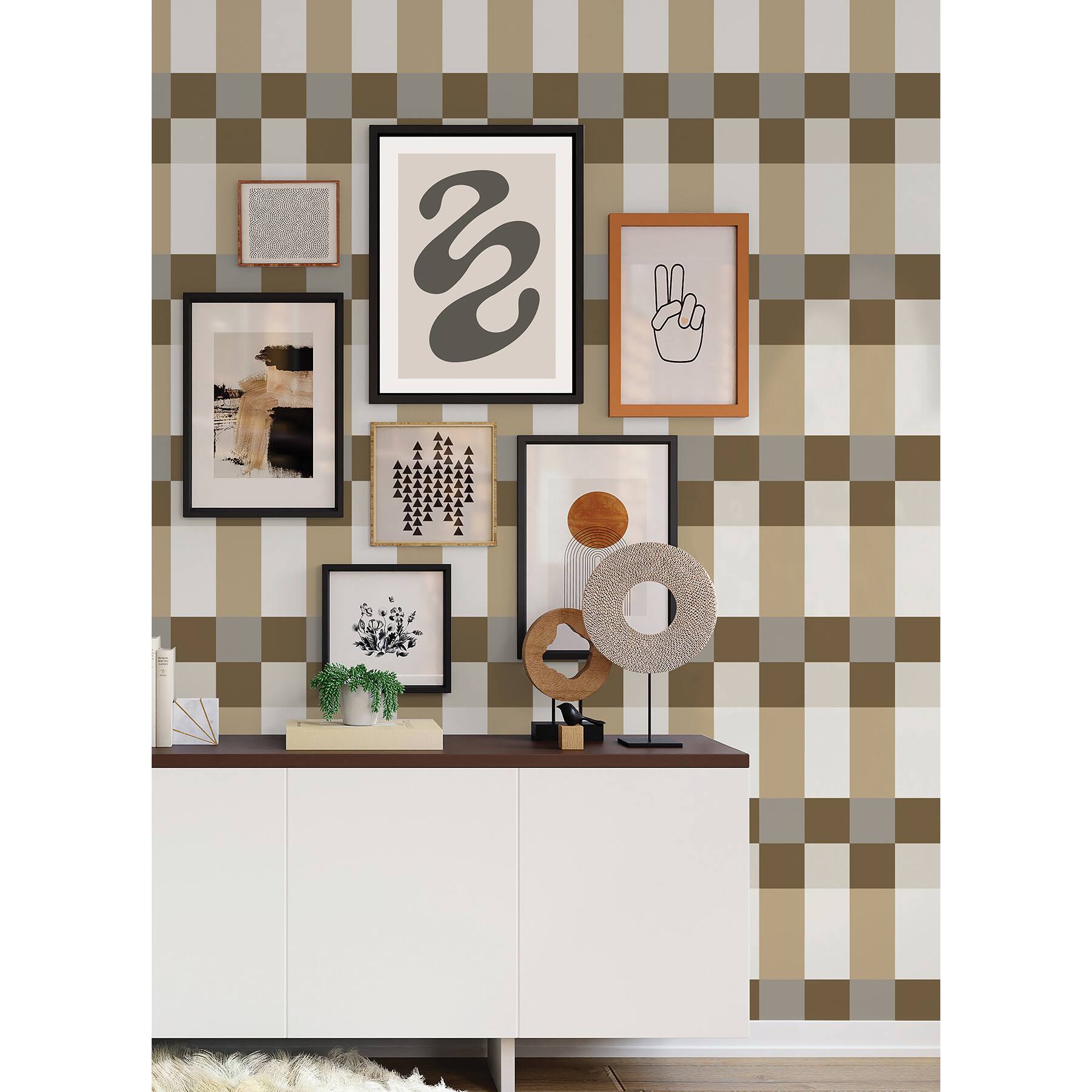 RoomMates Emily Rayna Framework Peel & Stick Wallpaper