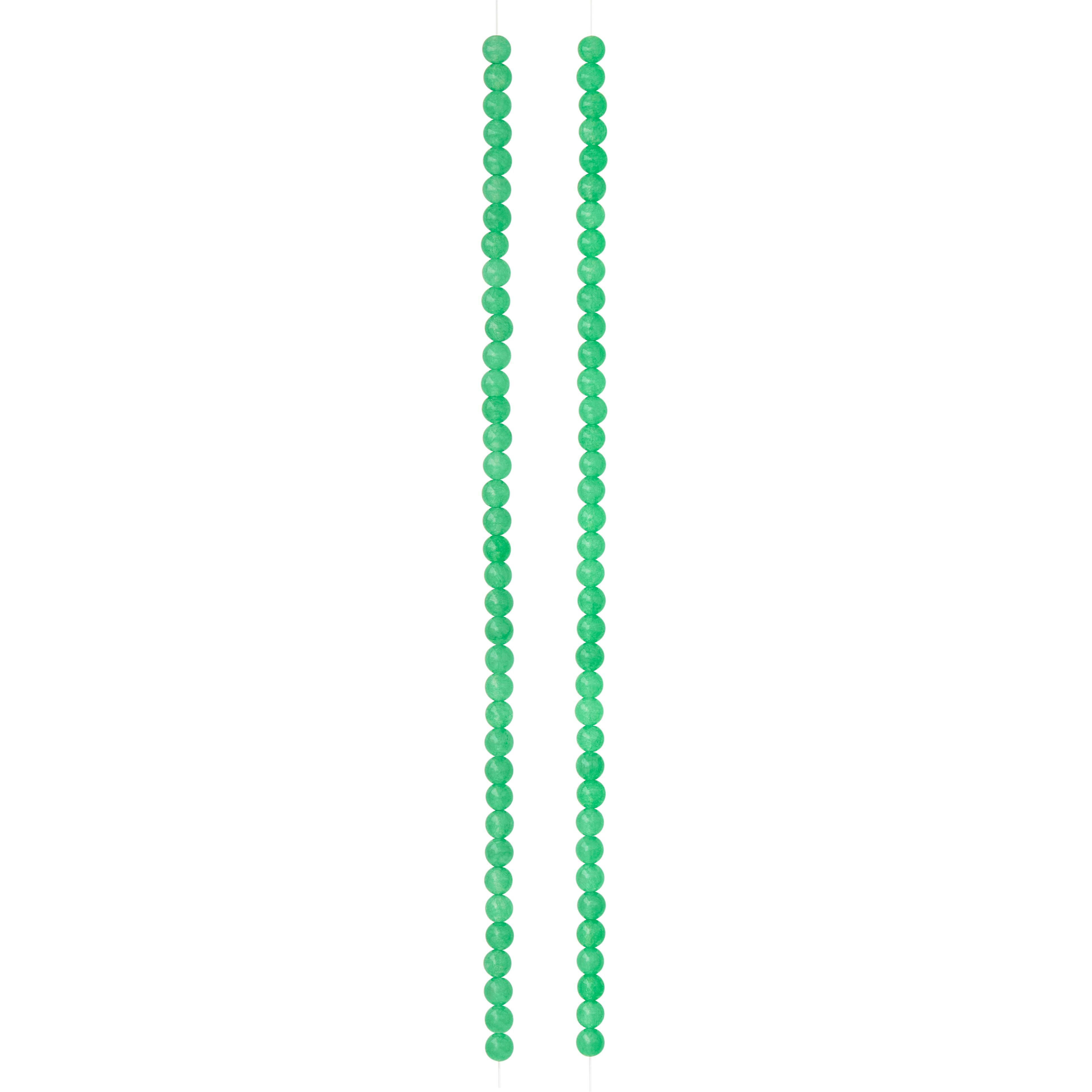 12 Pack: Green Aventurine Round Beads, 4mm by Bead Landing™
