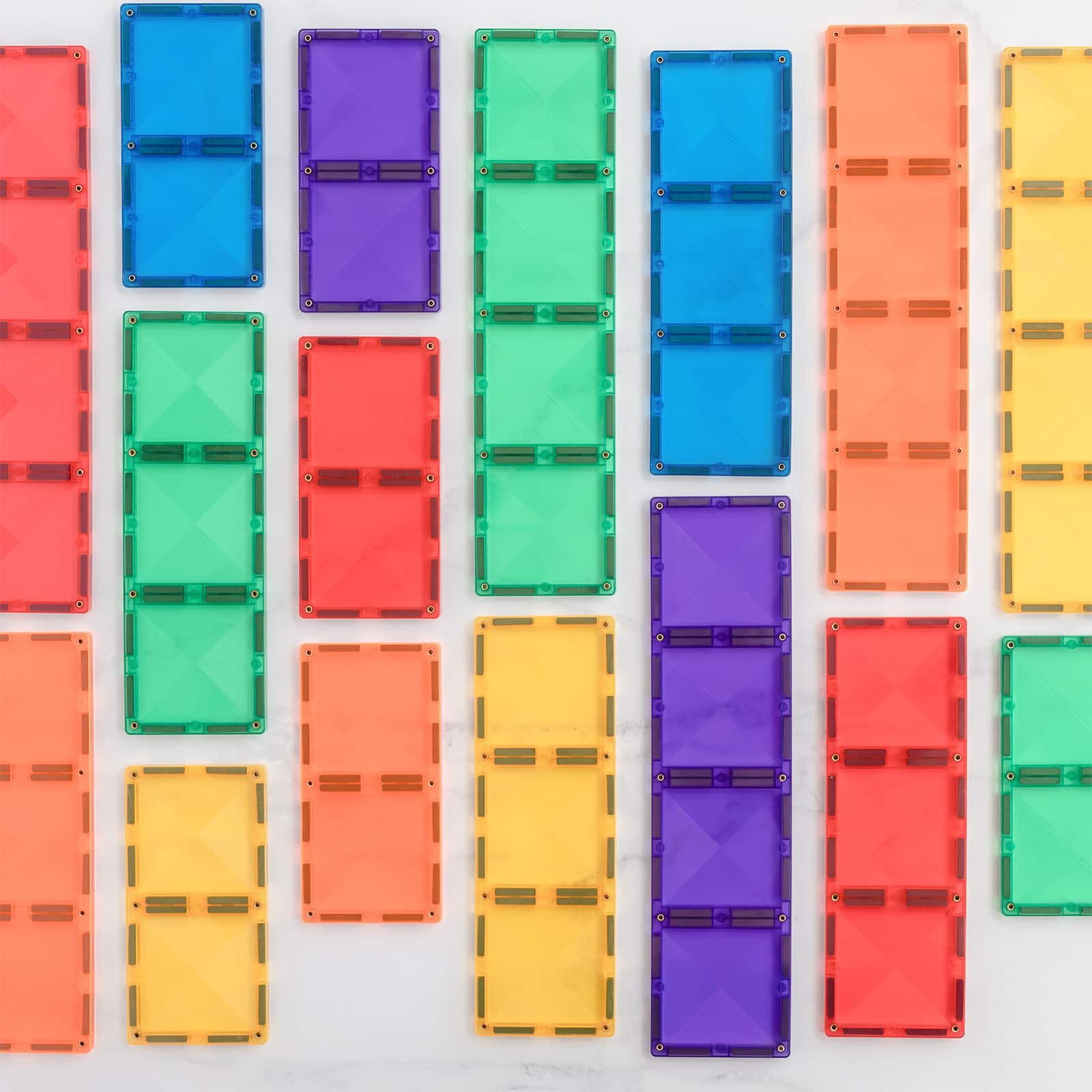 Connetix® Rainbow Rectangle Magnetic Tiles Kit