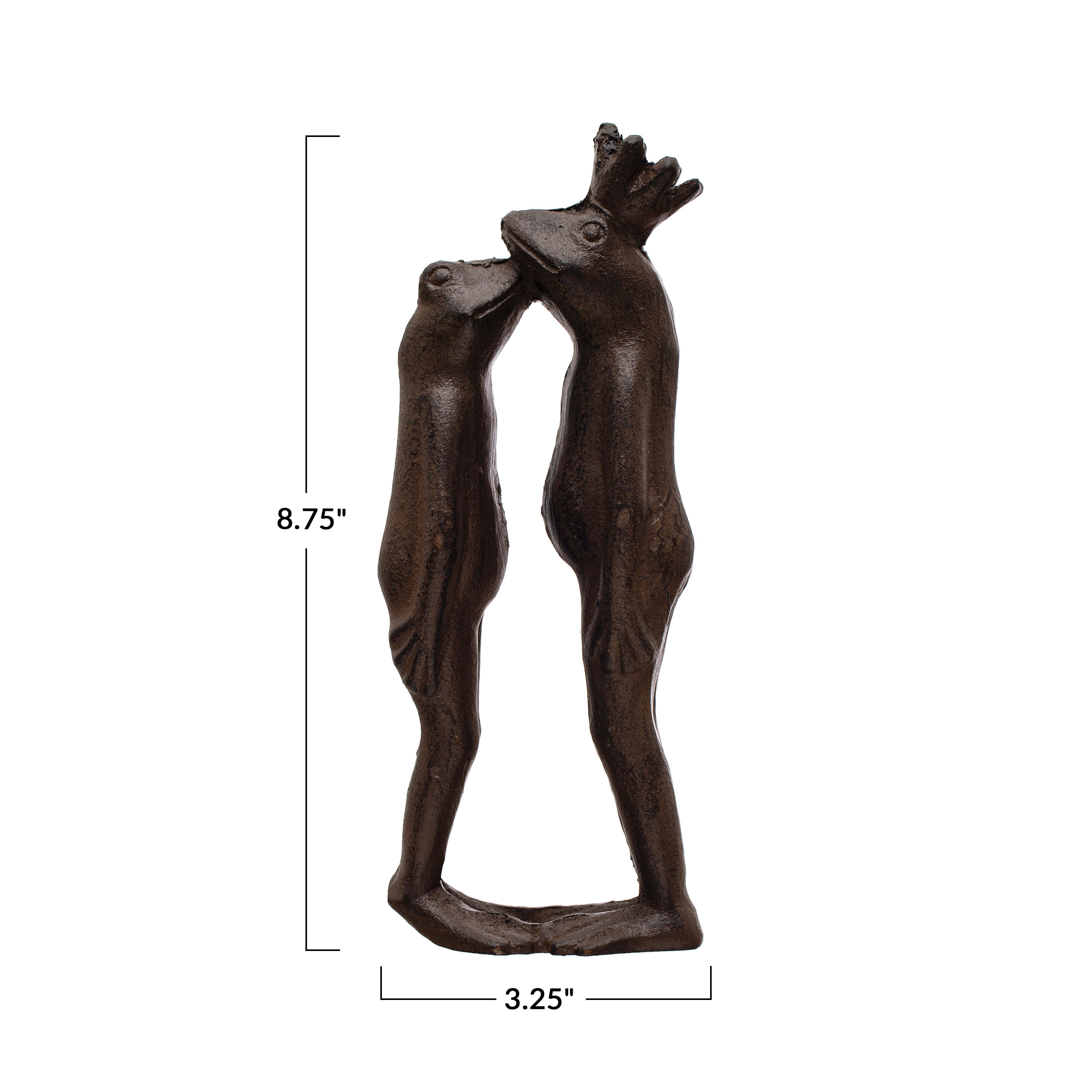 Hello Honey® 9" Black Iron Kissing Frog Prince Figurine